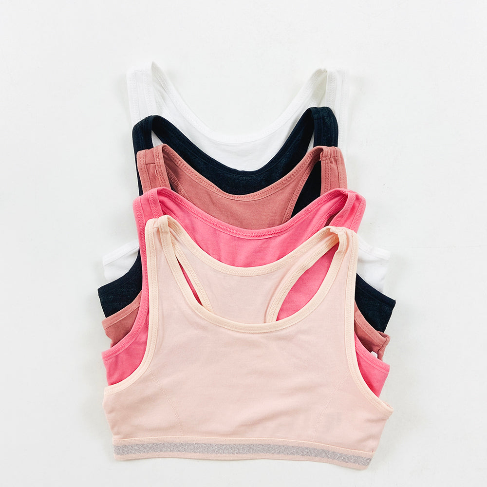 Pack of 3 Girls Non Padded Cotton Bra