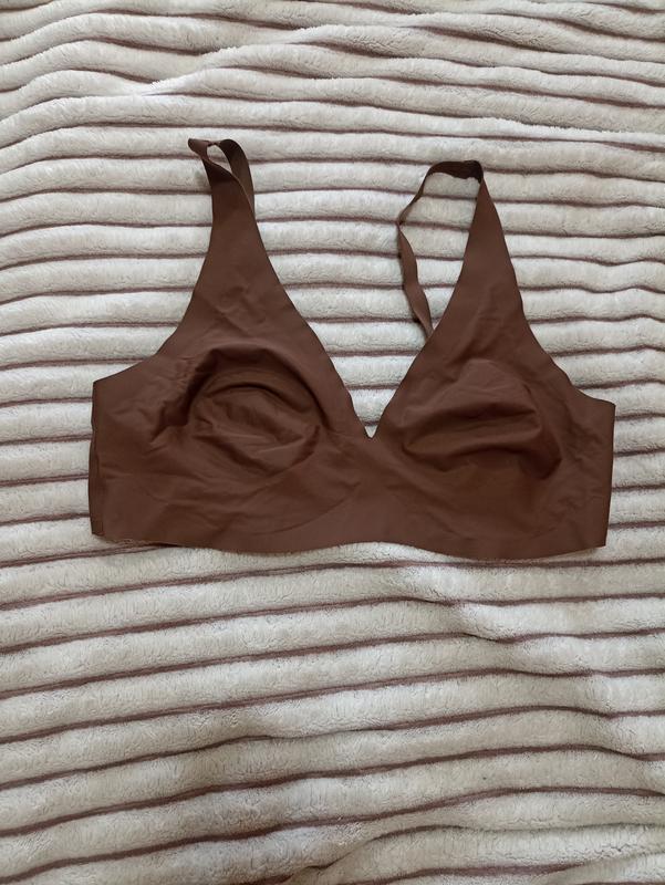 Women's Seamless Padded Microfiber Invisible Triangle Bra