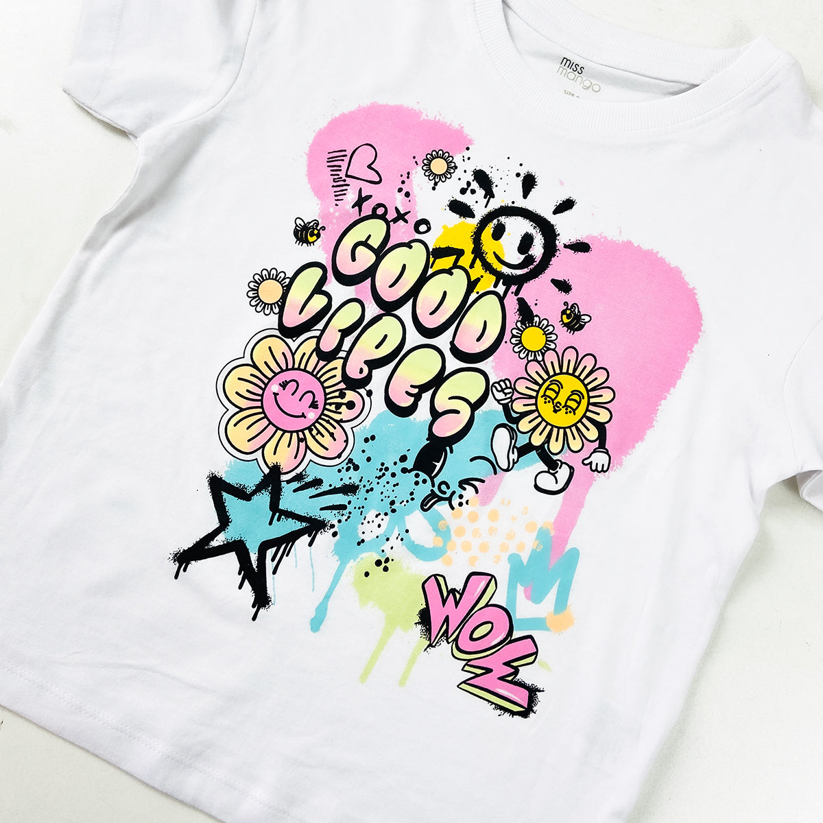 Girls Fun Printed Soft Cotton Short Sleeve Crew Neck T-Shirt (8-16 Years)