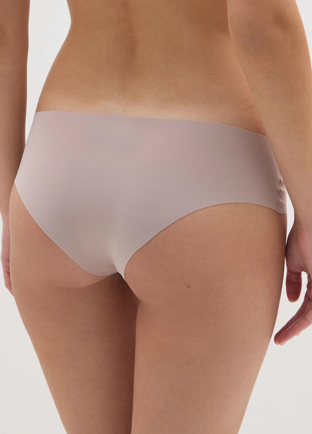Womens Seamless Mid Rise Invisible Comfort Stretch Full Back Brief Panty