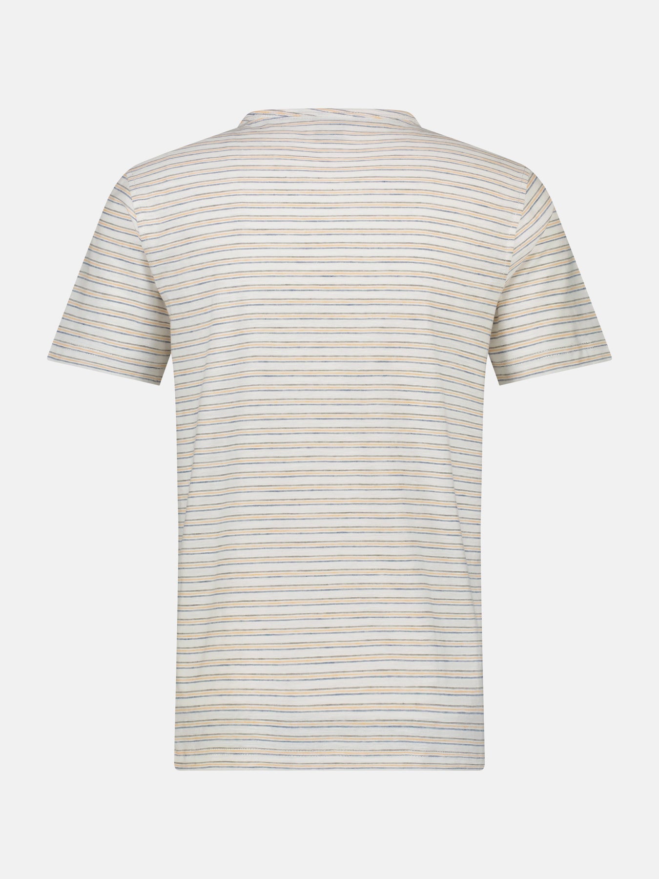 Men's Half Sleeve Striped Serafino T-shirt