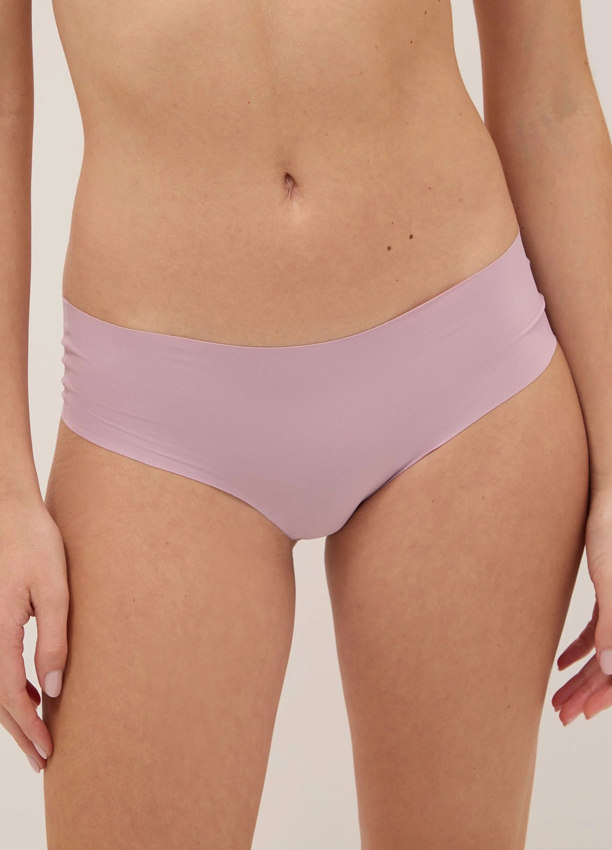 Womens Seamless Mid Rise Invisible Comfort Stretch Full Back Brief Panty