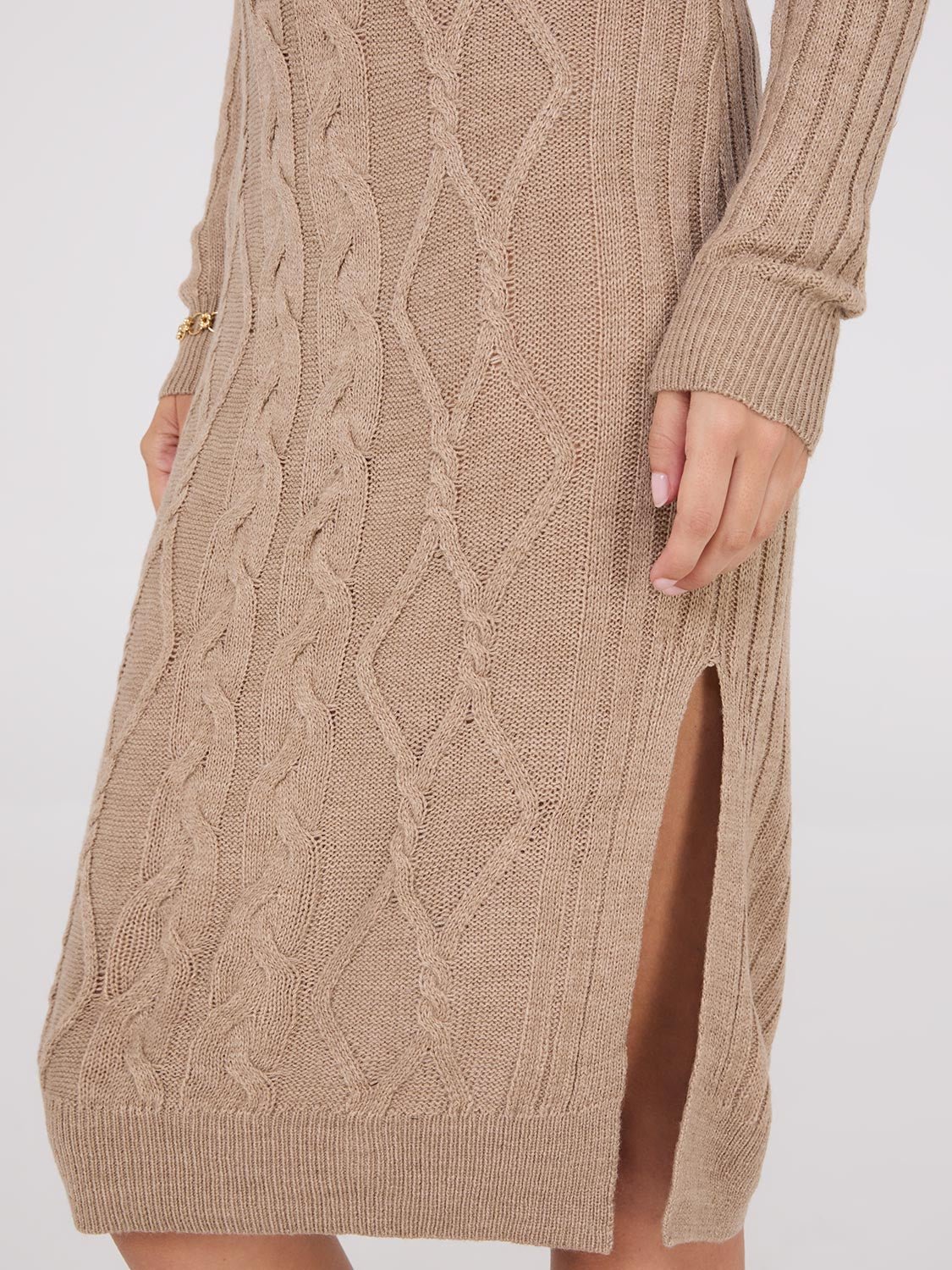 Womens Knee Length Knit Sweater Dress