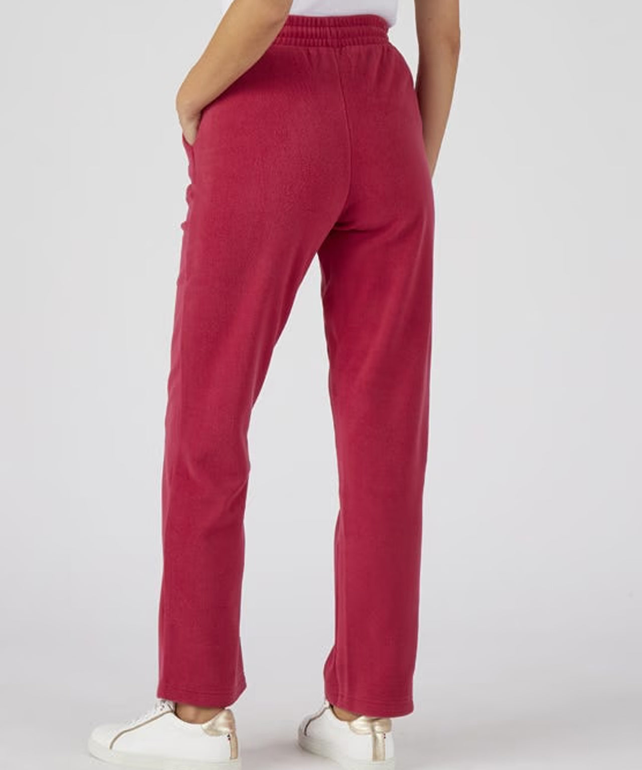 Womens Micro Fleece Straight Leg Pants with Pockets