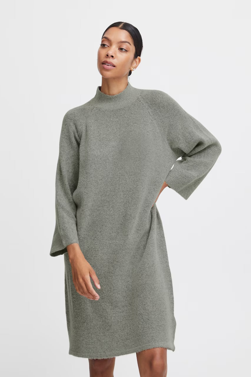 Womens Knee Long Knitted Sweater Dress