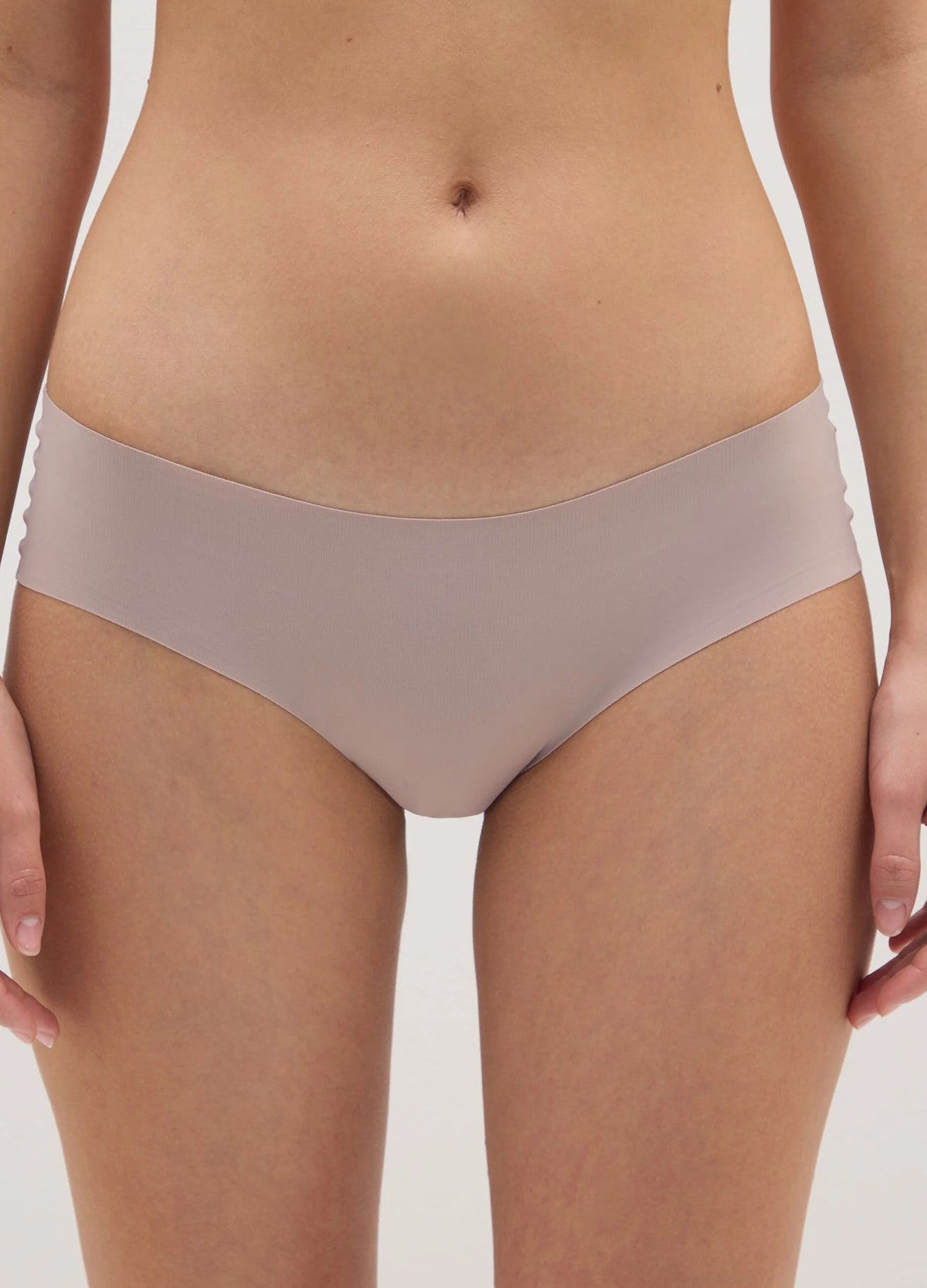 Womens Seamless Mid Rise Invisible Comfort Stretch Full Back Brief Panty