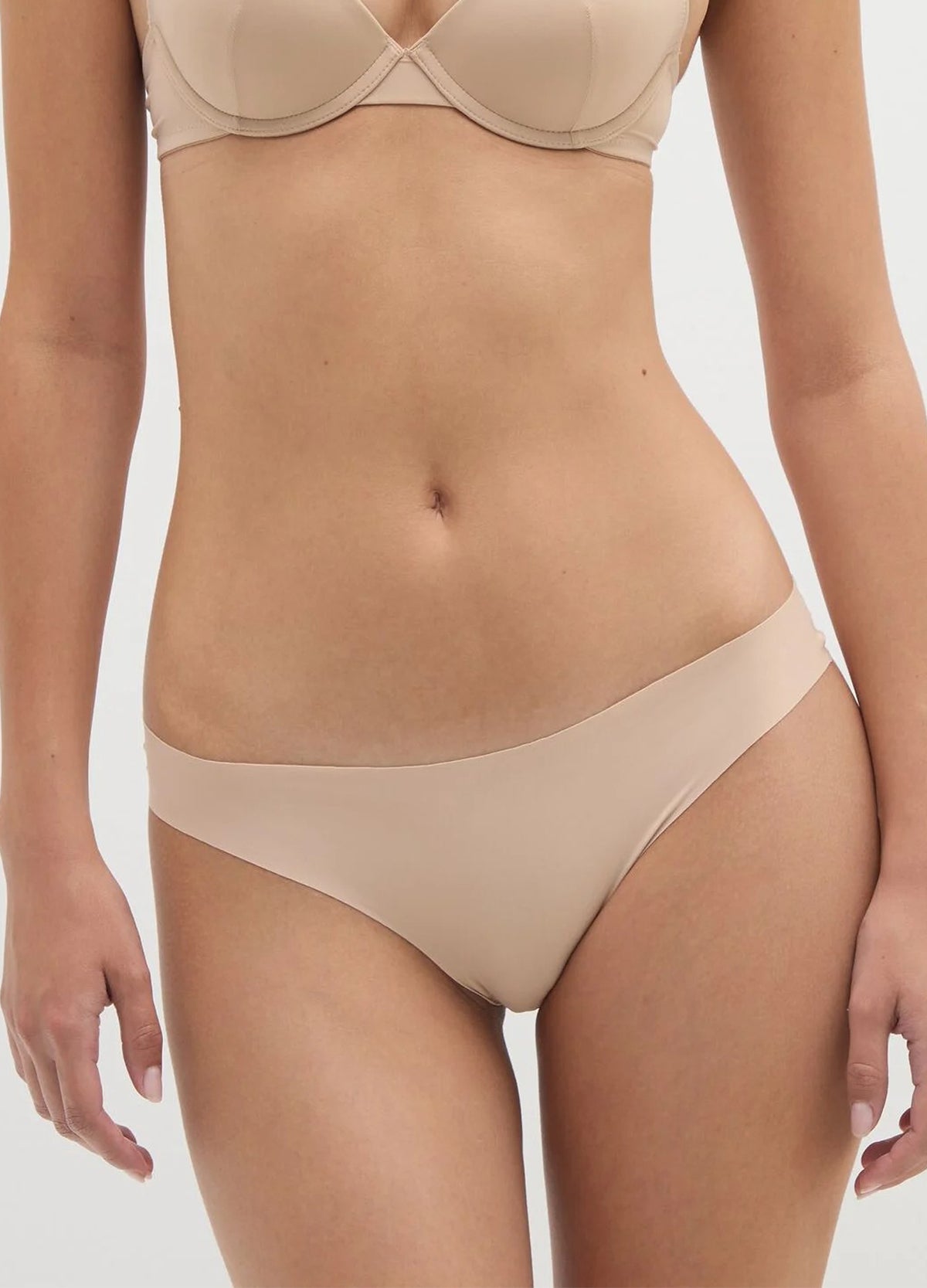 Womens Seamless Mid Rise Stretch Invisible Comfort Brief Panty