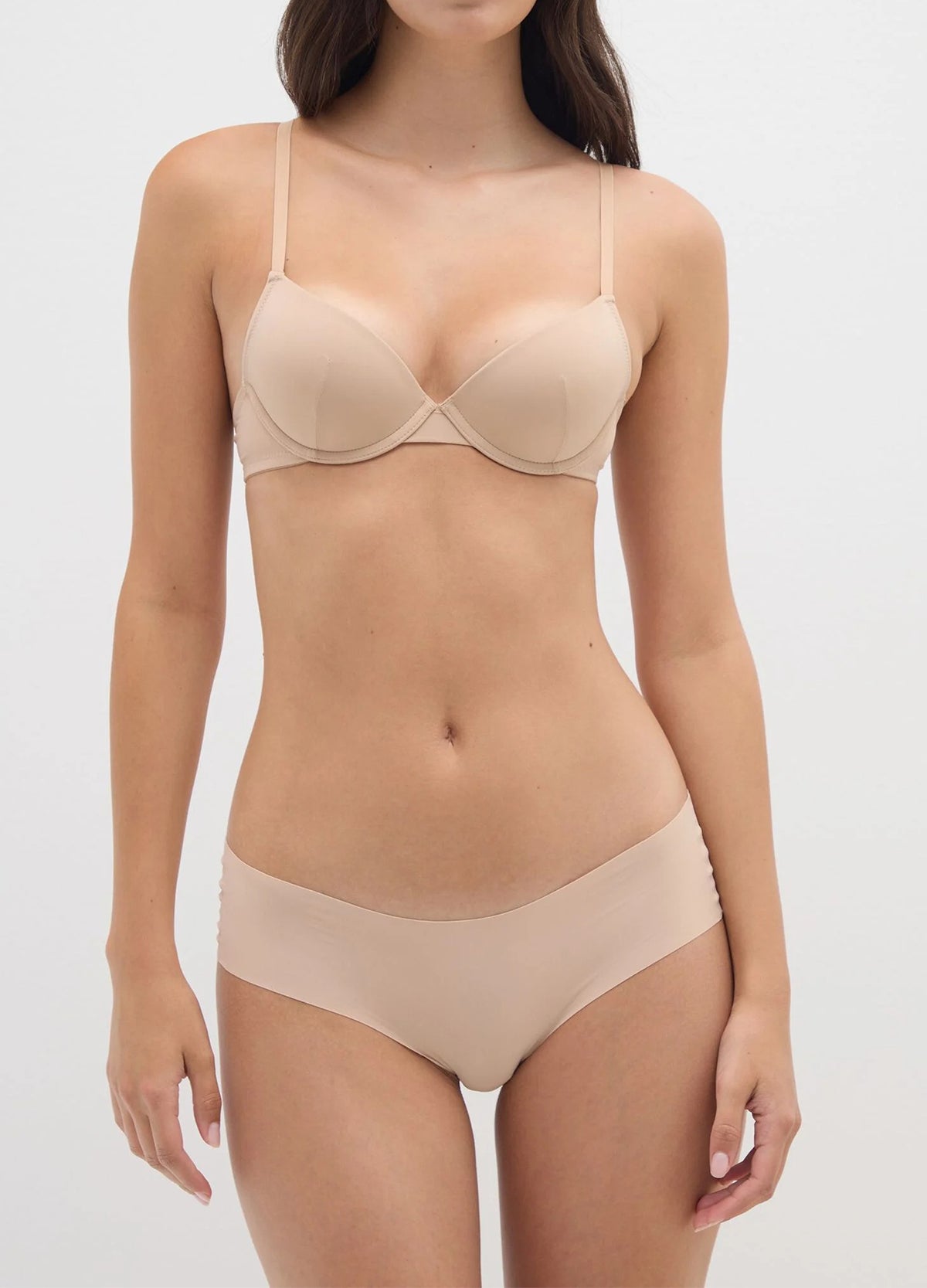 Womens Seamless Mid Rise Invisible Comfort Stretch Full Back Brief Panty