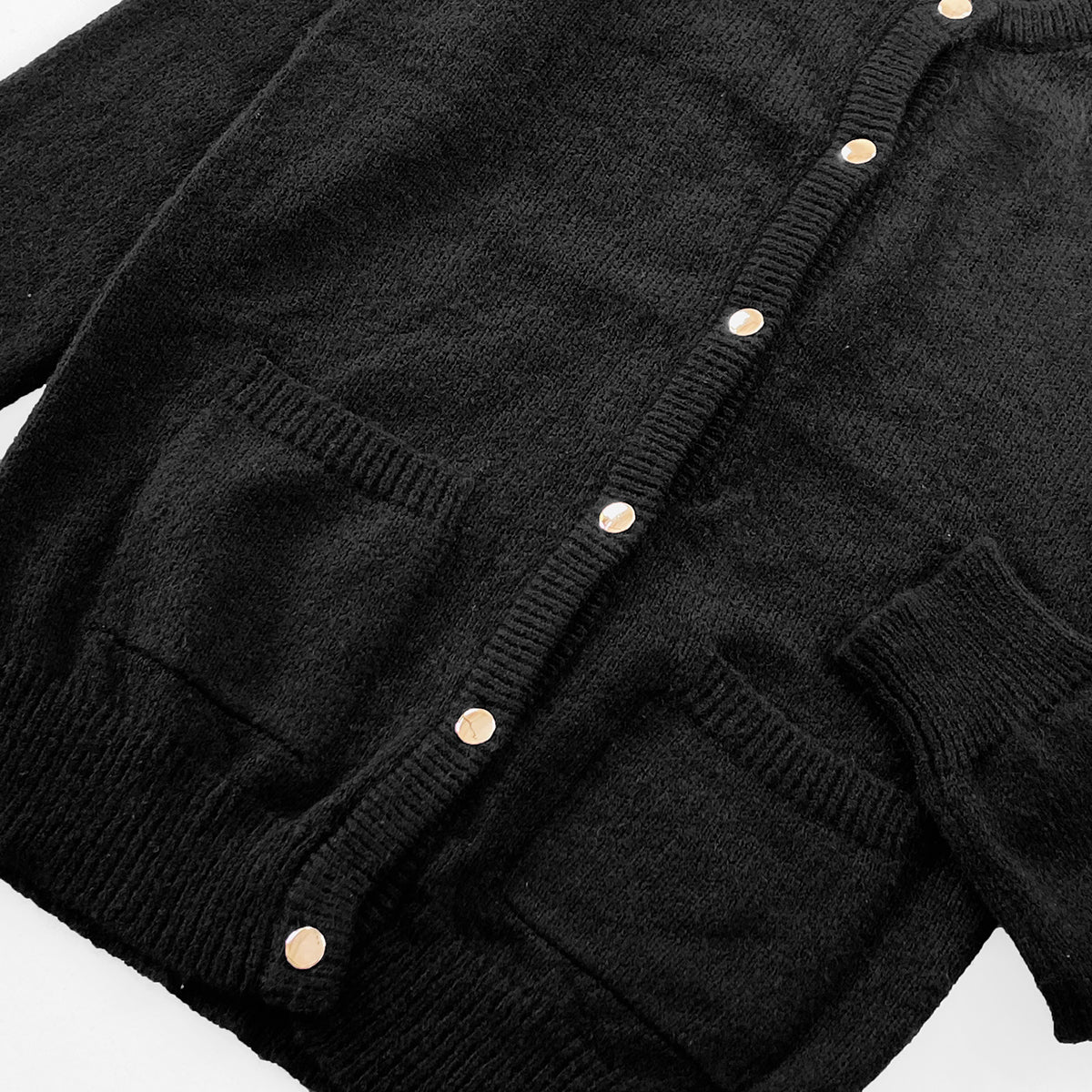 Womens Wool Blend Golden Button Knit Cardigan Sweater