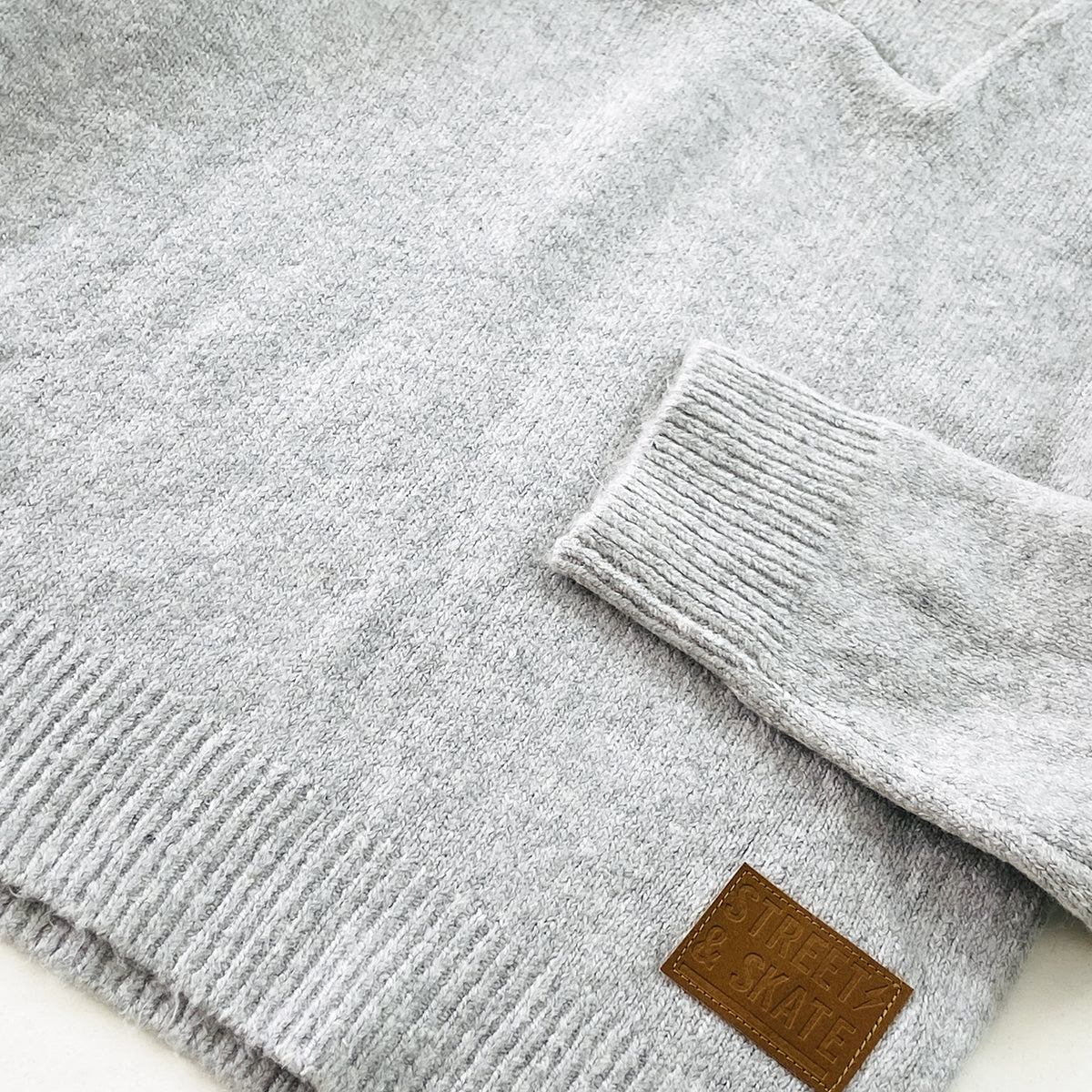 Boys Heather Knit Quarter Zip Winter Pullover Sweater