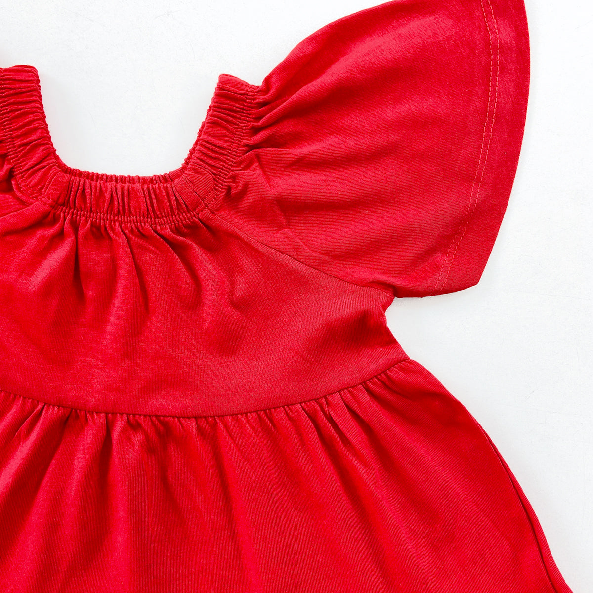 Baby Girls  Soft Cotton Summer Flutter Sleeves Dress