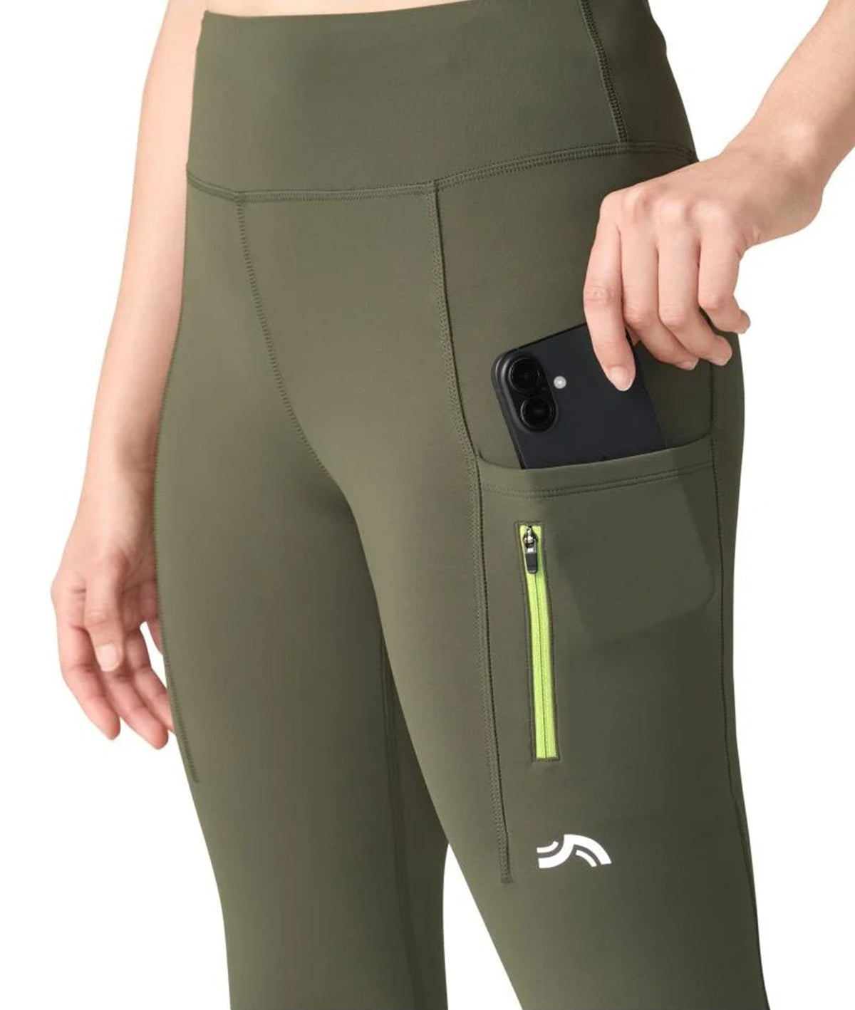 Womens High Waist Running Tights with Zippered Pockets