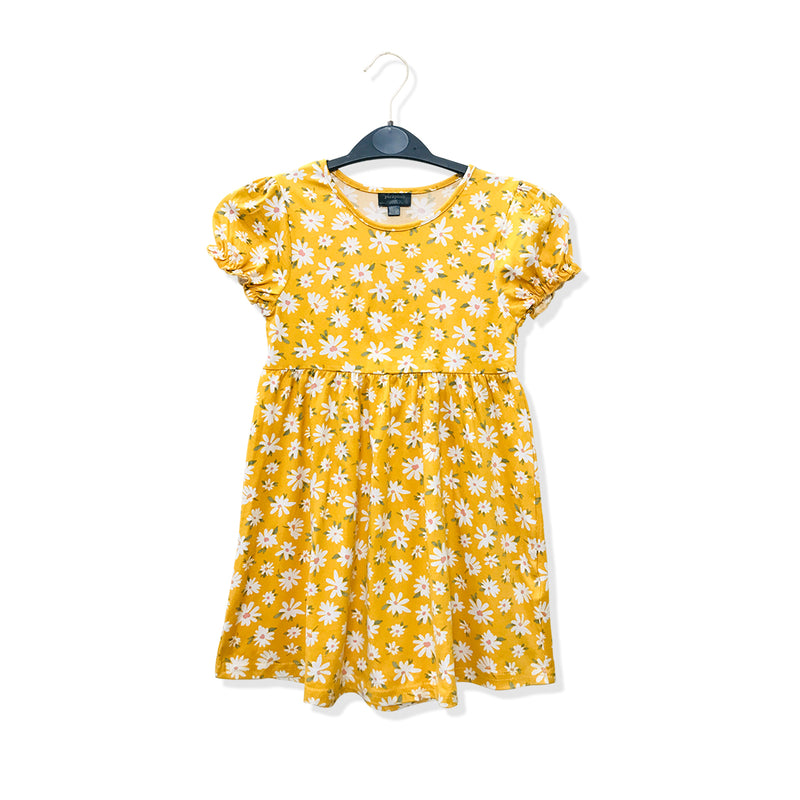 Girls Round Neck Printed Casual Short Sleeve Frock