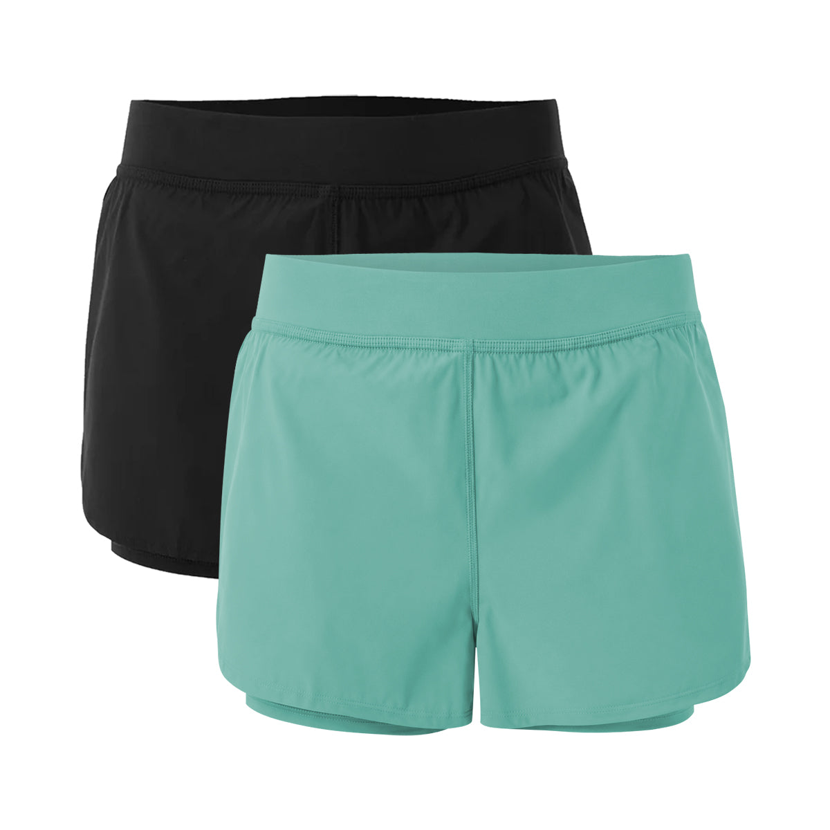 Women's 2-in-1 Gym Shorts with Inner Compression Layer