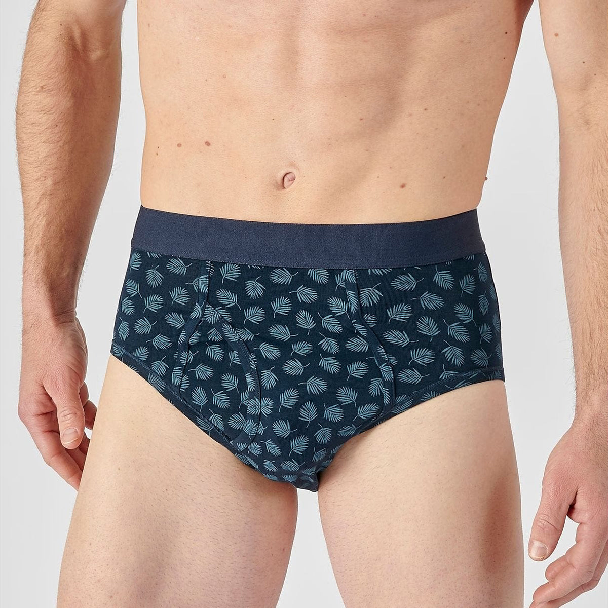 Pack of 3 Mens Classic Cotton Stretch Elastic Waistband Briefs