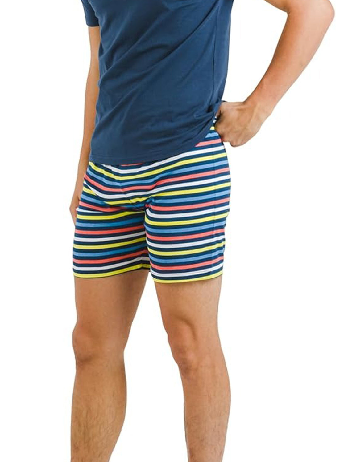 Mens Summer Soft Lightweight Printe Sleepwear Pajama Shorts