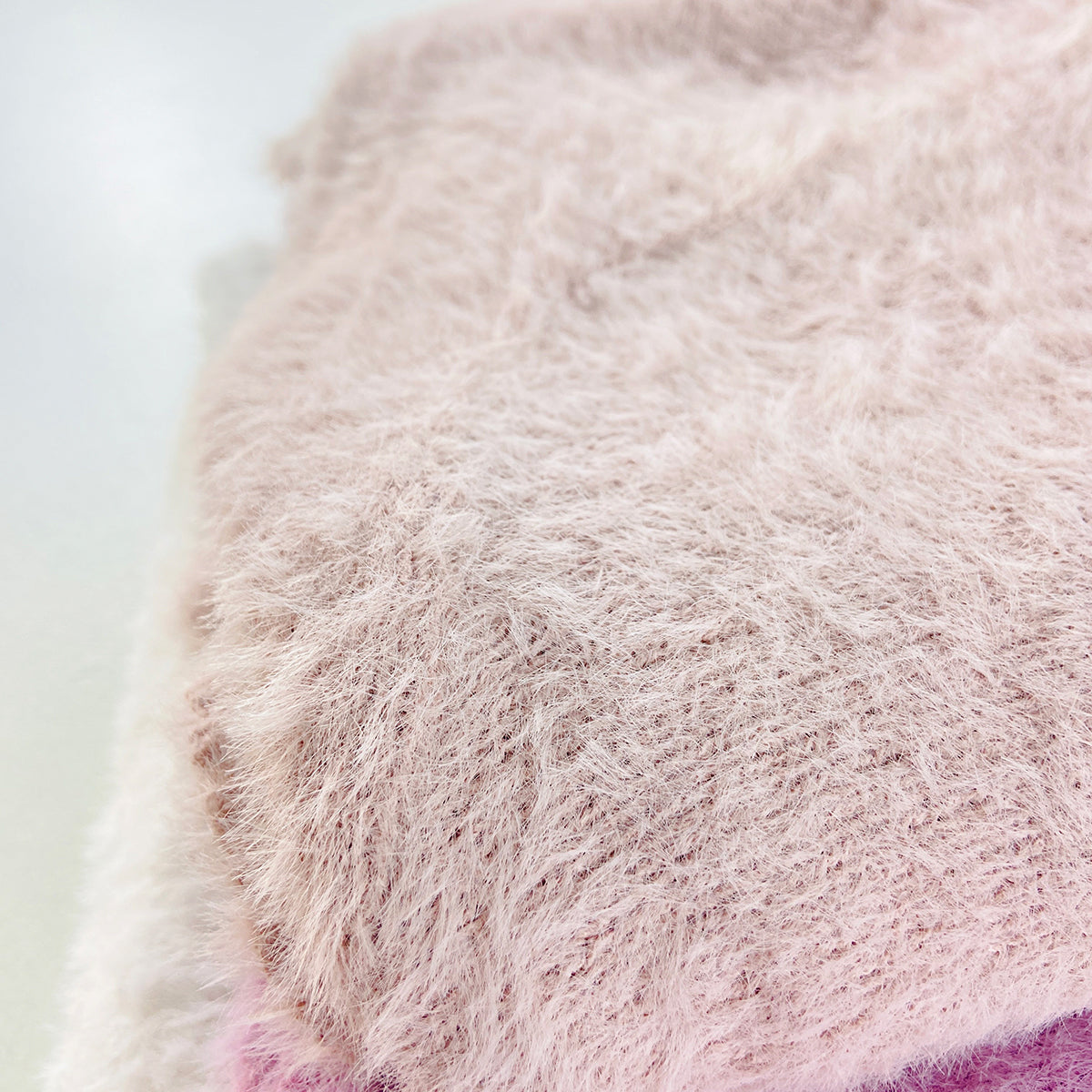 Womens Soft Fuzzy High Neck Pullover Sweater