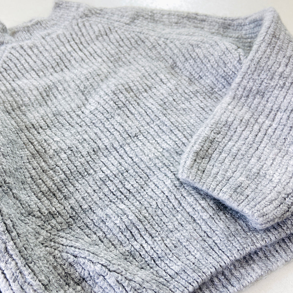 Kids Ribbed Knit Pullover Mock Neck Sweater