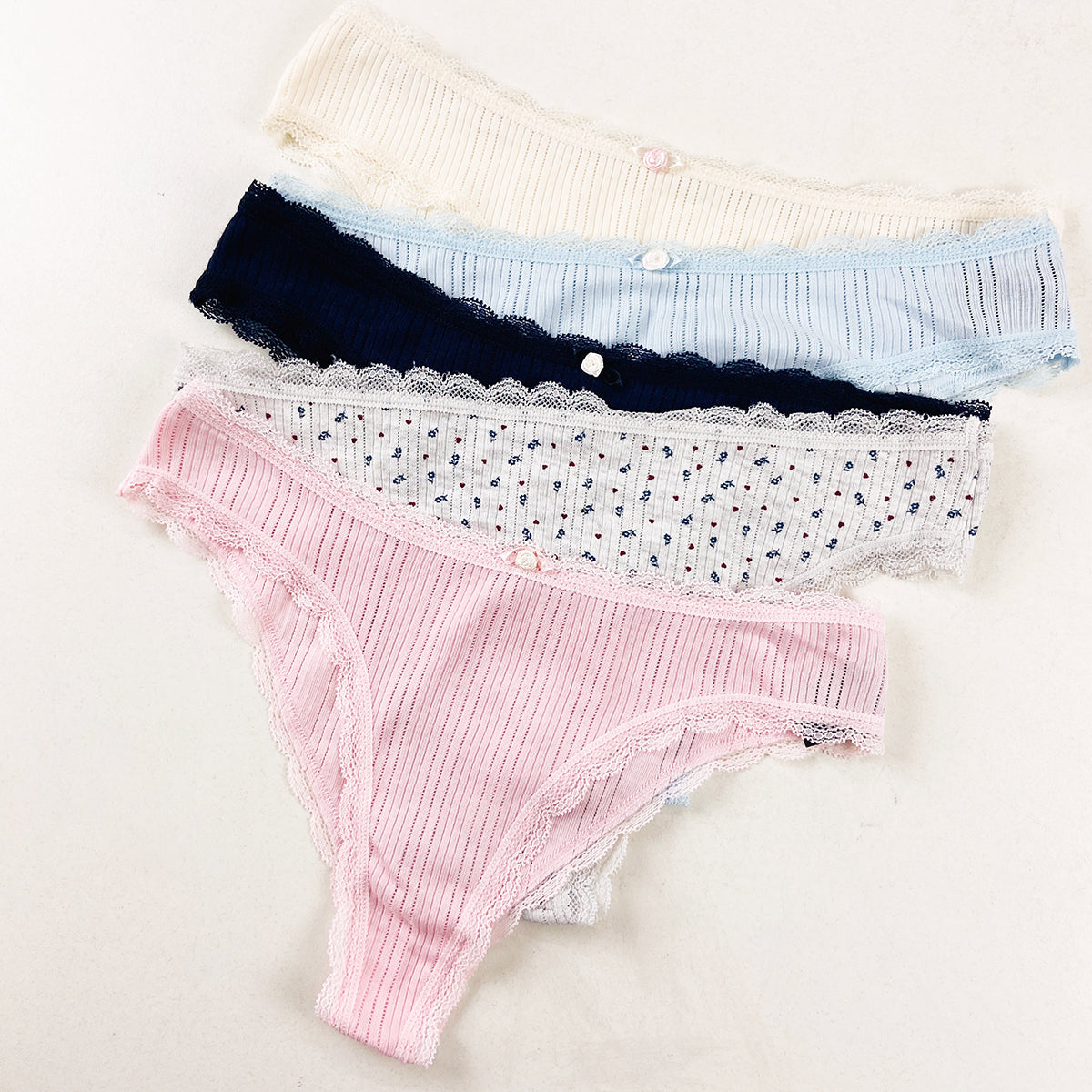 Womens Ribbed Cotton Panty