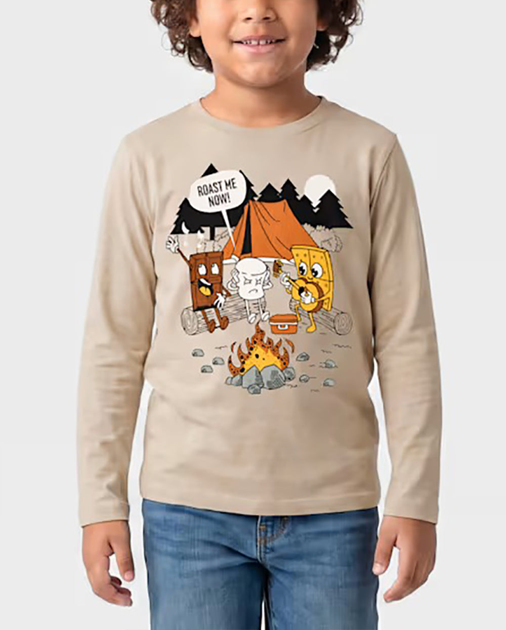 Boys Crew Neck Long-Sleeve Printed T-Shirt | 4–16 Years
