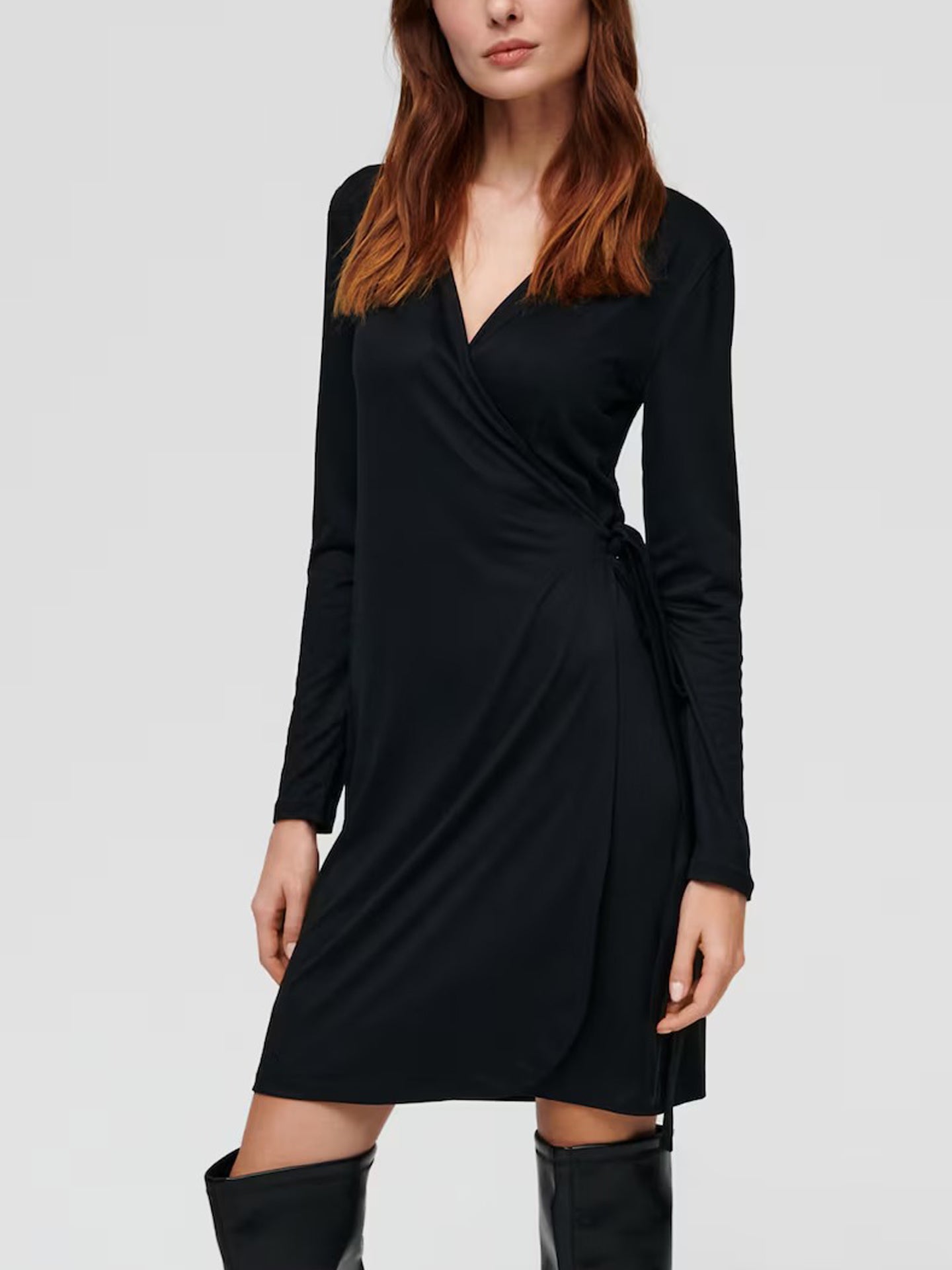 Women’s V-Neck Long Sleeve Wrap Mini Dress