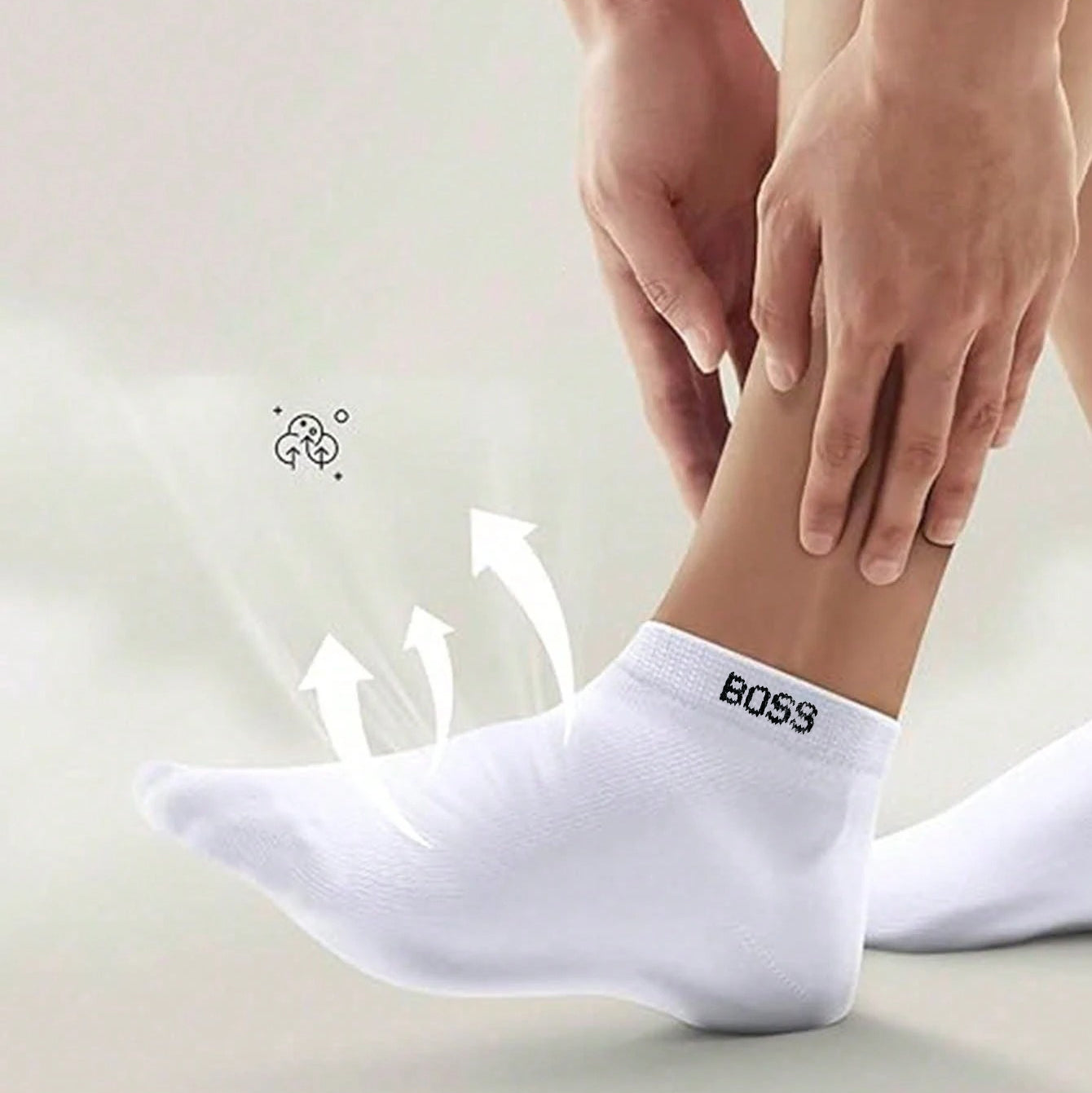 Pack of 5 Pairs Men’s Ankle Cut White Soft Cotton Socks