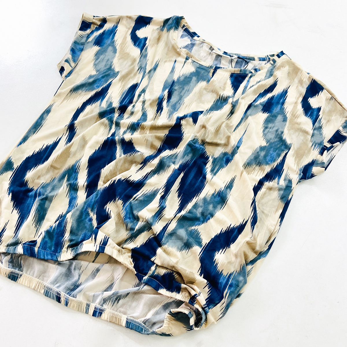 Womens Printed Short Sleeve Round Neck T-Shirt