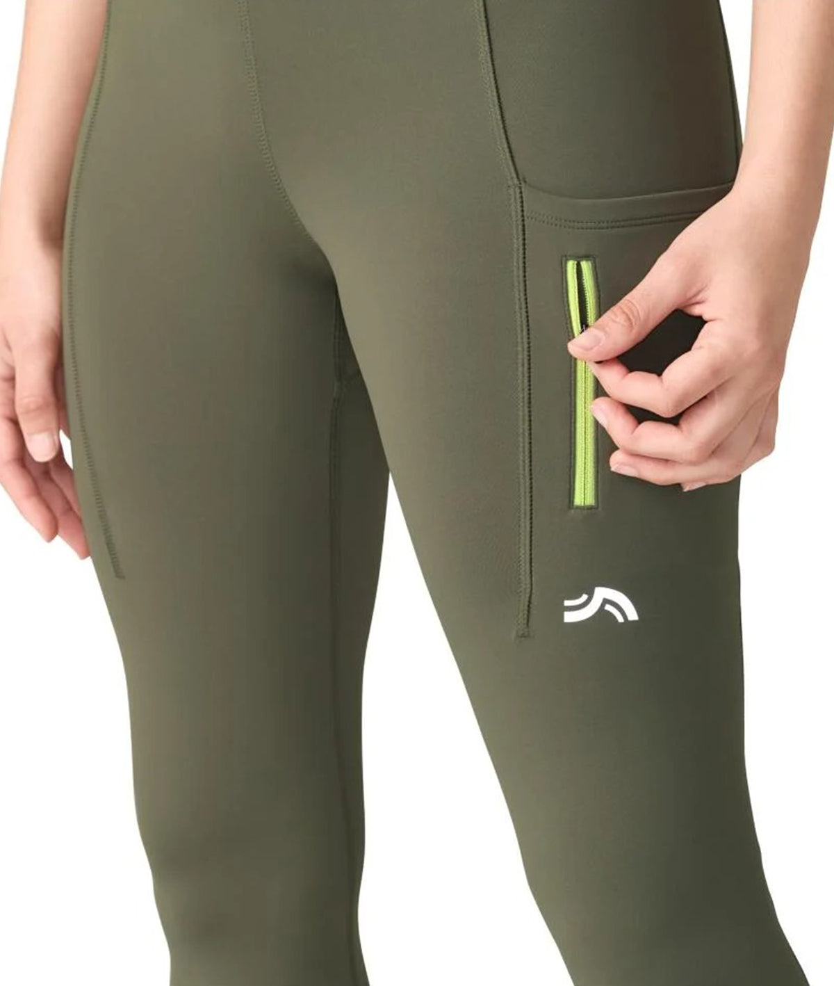 Womens High Waist Running Tights with Zippered Pockets