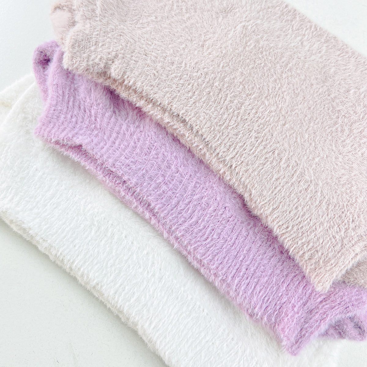 Womens Soft Fuzzy High Neck Pullover Sweater