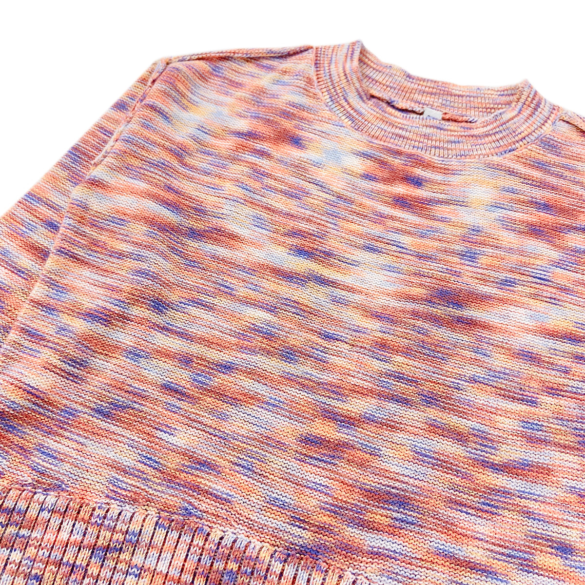 Kids Multicolor Space-Dye Knitted Long Sleeve Sweatshirt