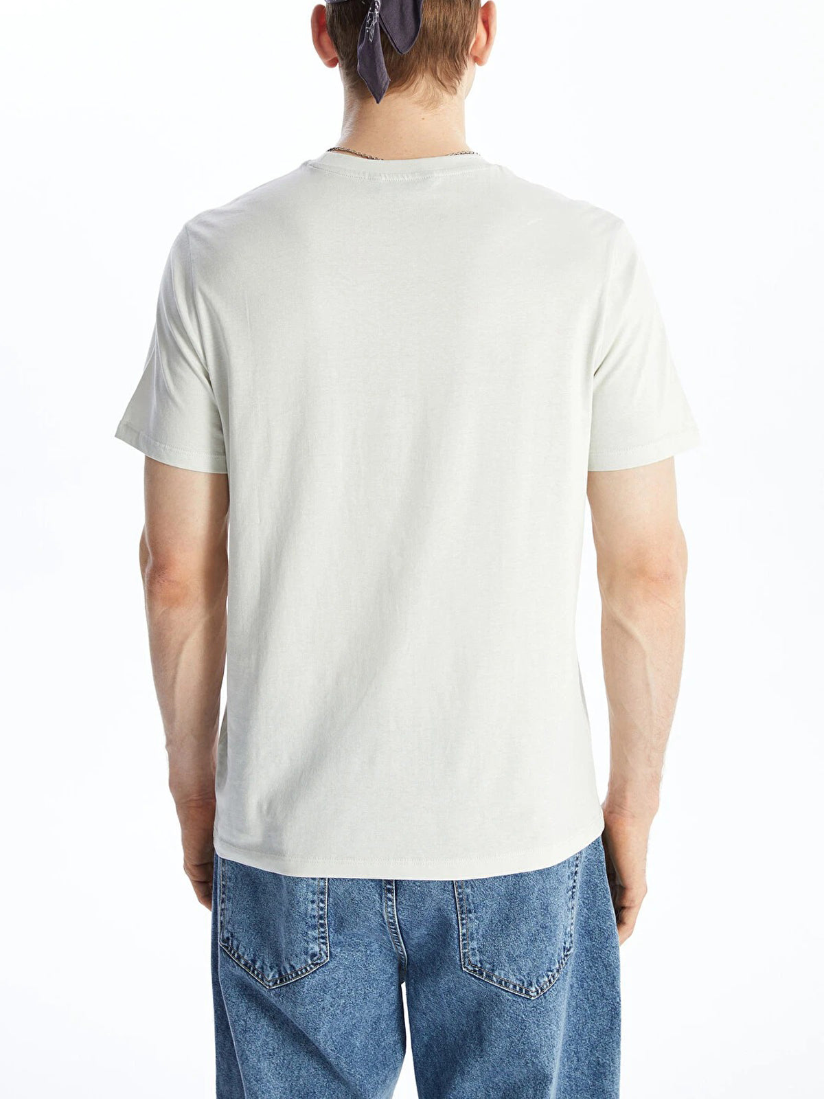 Mens Printed Crew Neck Cotton Jersey Casual T-Shirt