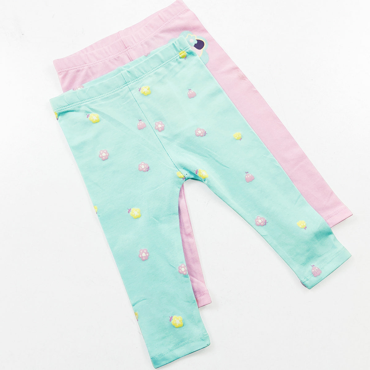 Pack of 2 Baby Girls Cotton Stretch Leggings