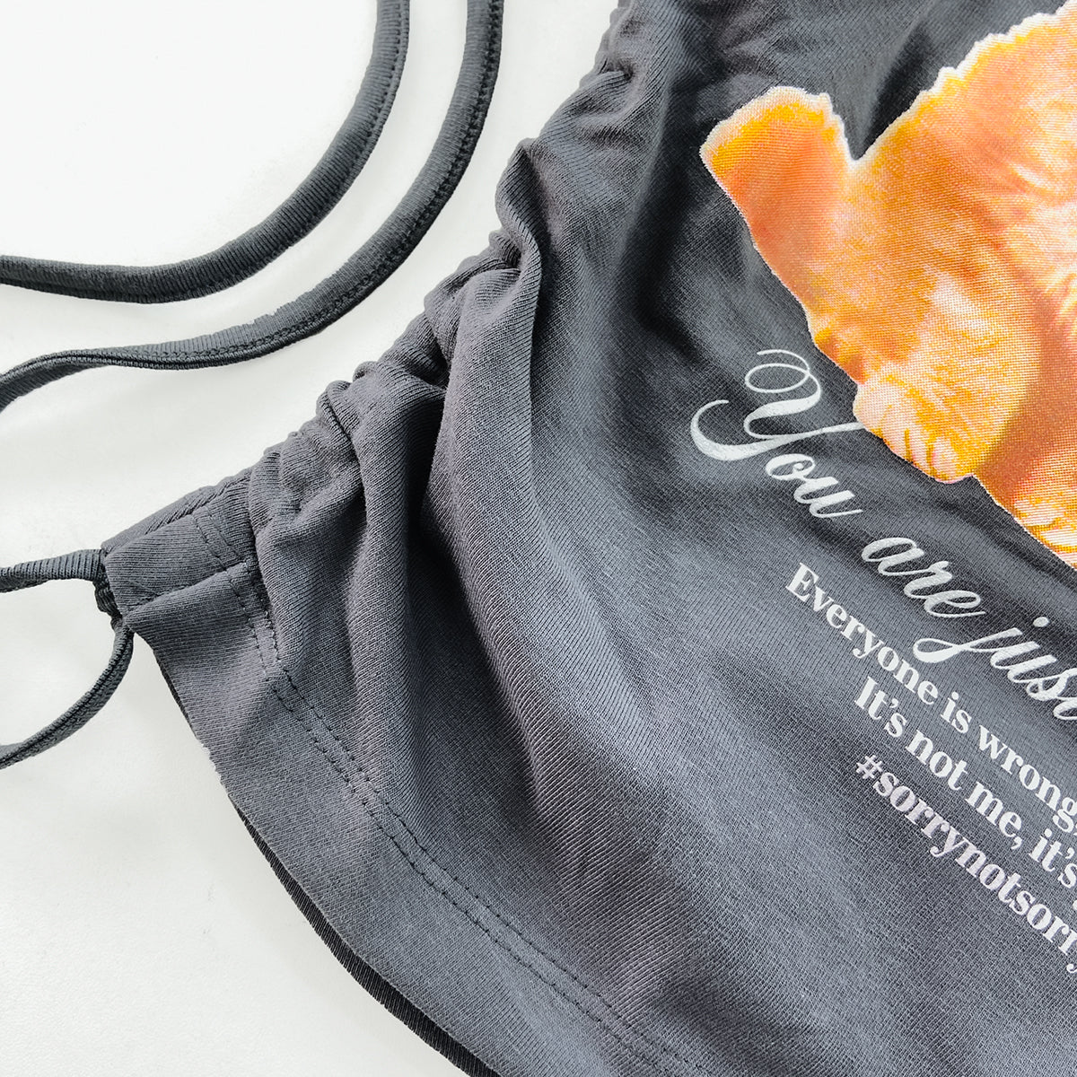 Girls Soft Cotton Cute Cat Graphic Print Crop Top