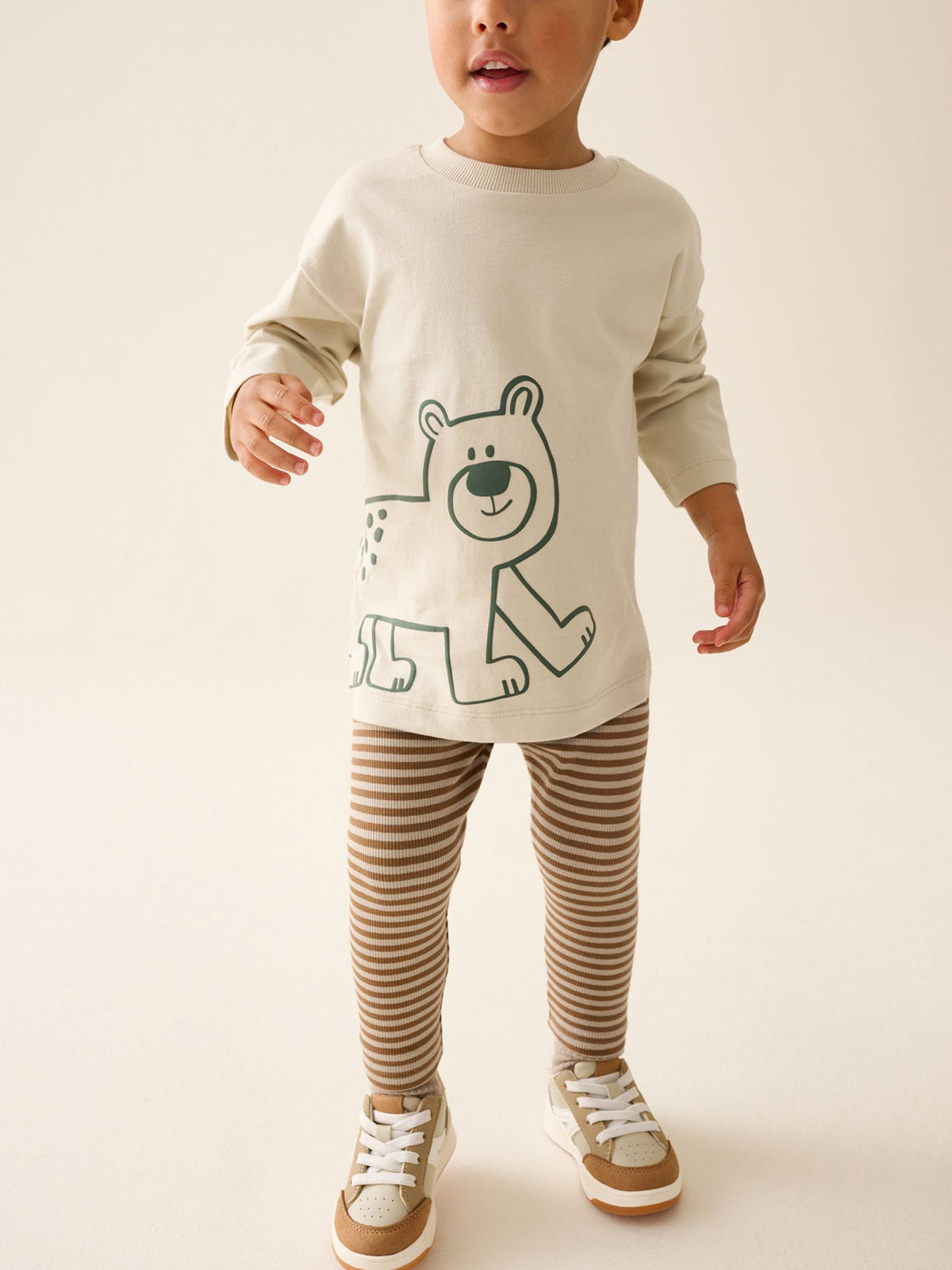 Boys' Cotton Long-Sleeve Printed Crew Neck T-Shirt | 2–10 Years