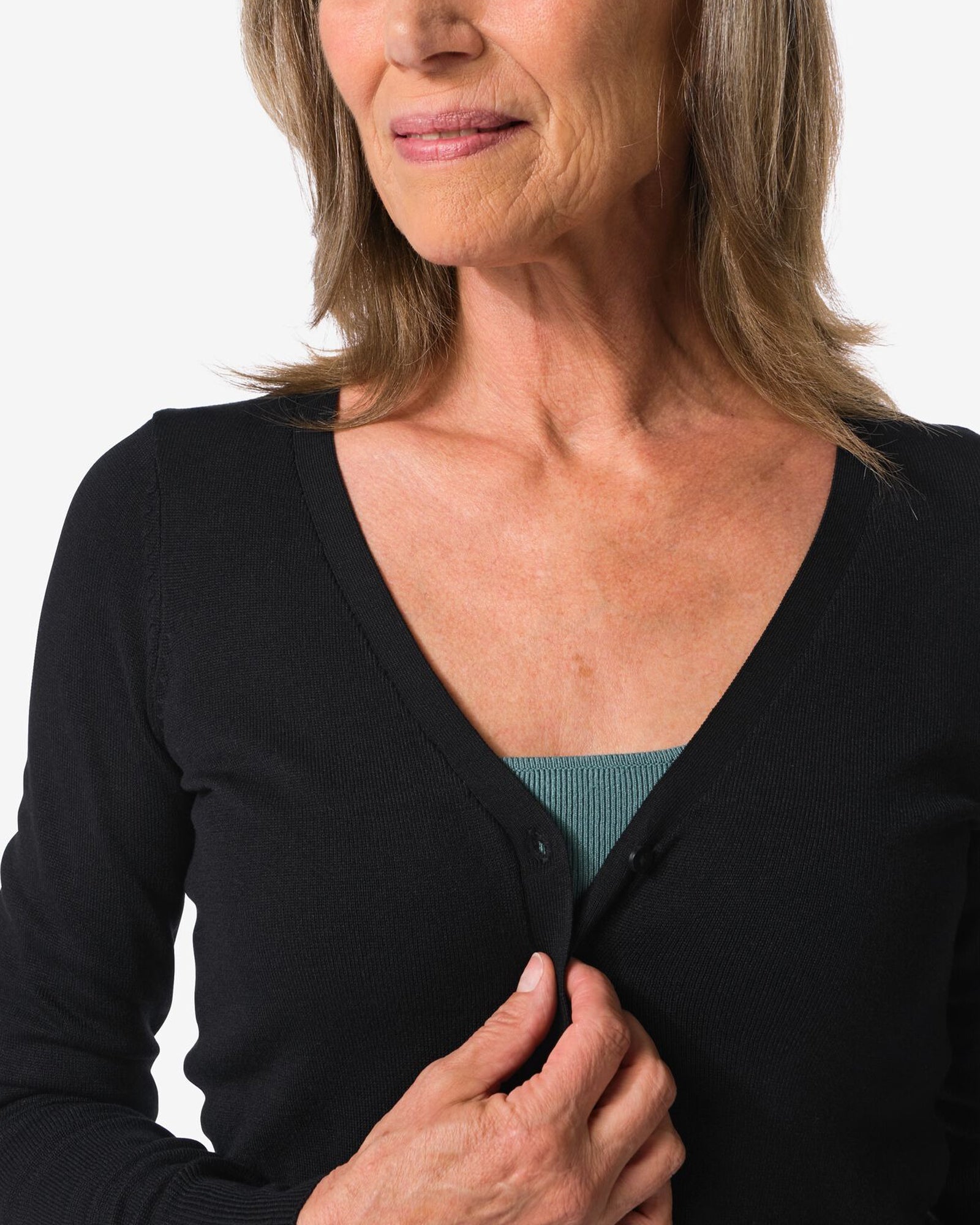 Womens Classic V-Neck Button-Down Long Sleeve Cardigan Sweater