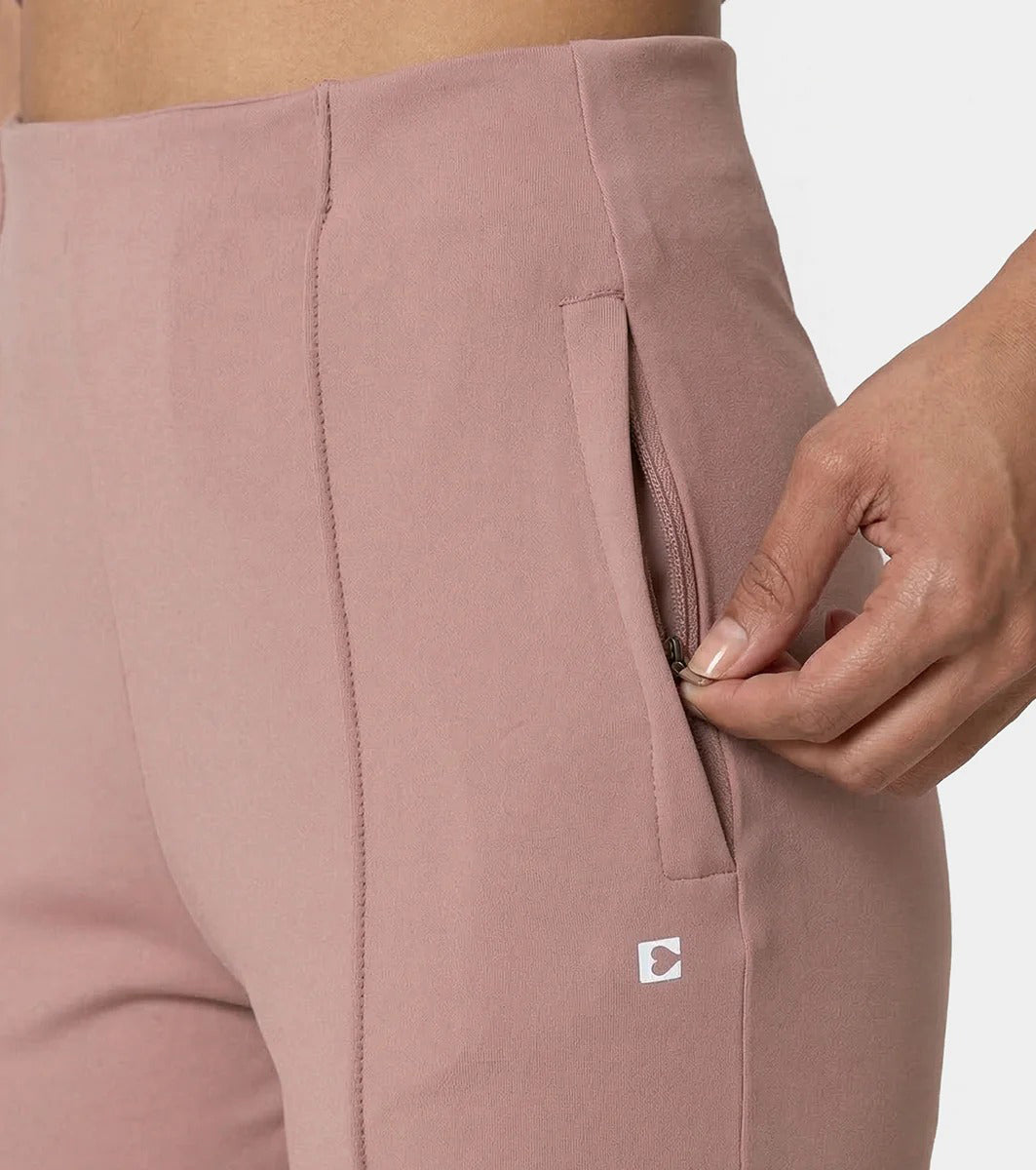 Womens High Waist Stretch Straight Yoga Leggings with Side Pocket