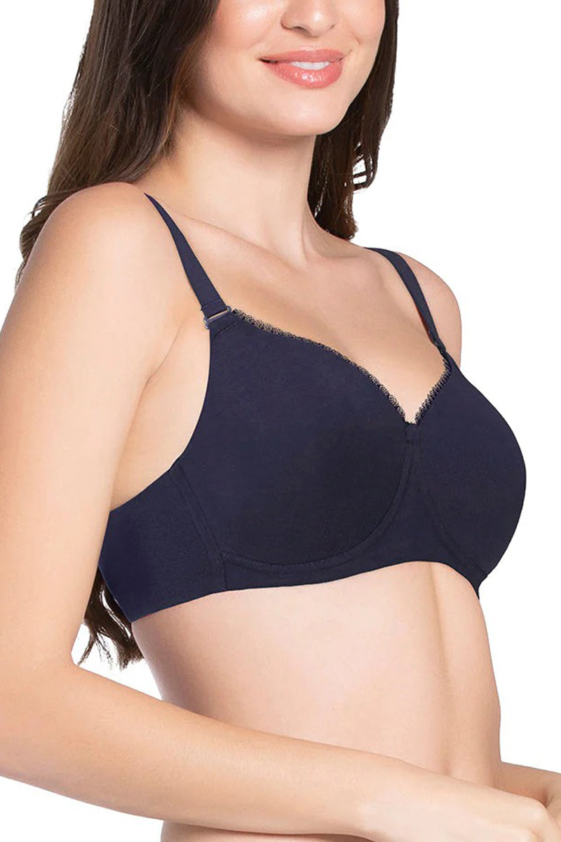 Womens Padded Non-Wired Cotton T-Shirt Bra
