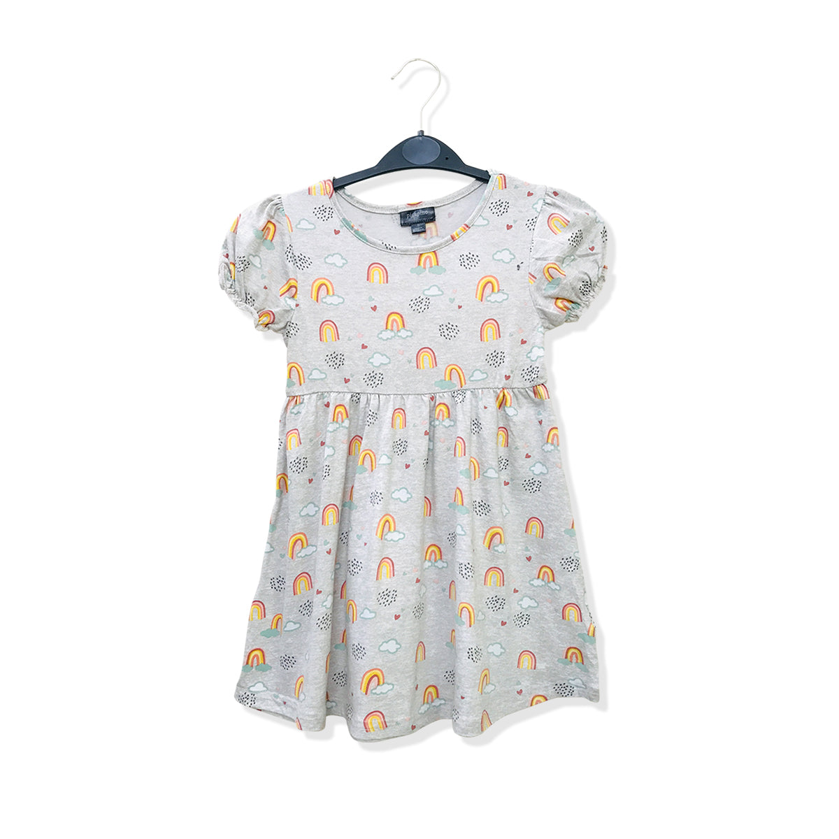 Girls Round Neck Printed Casual Short Sleeve Frock