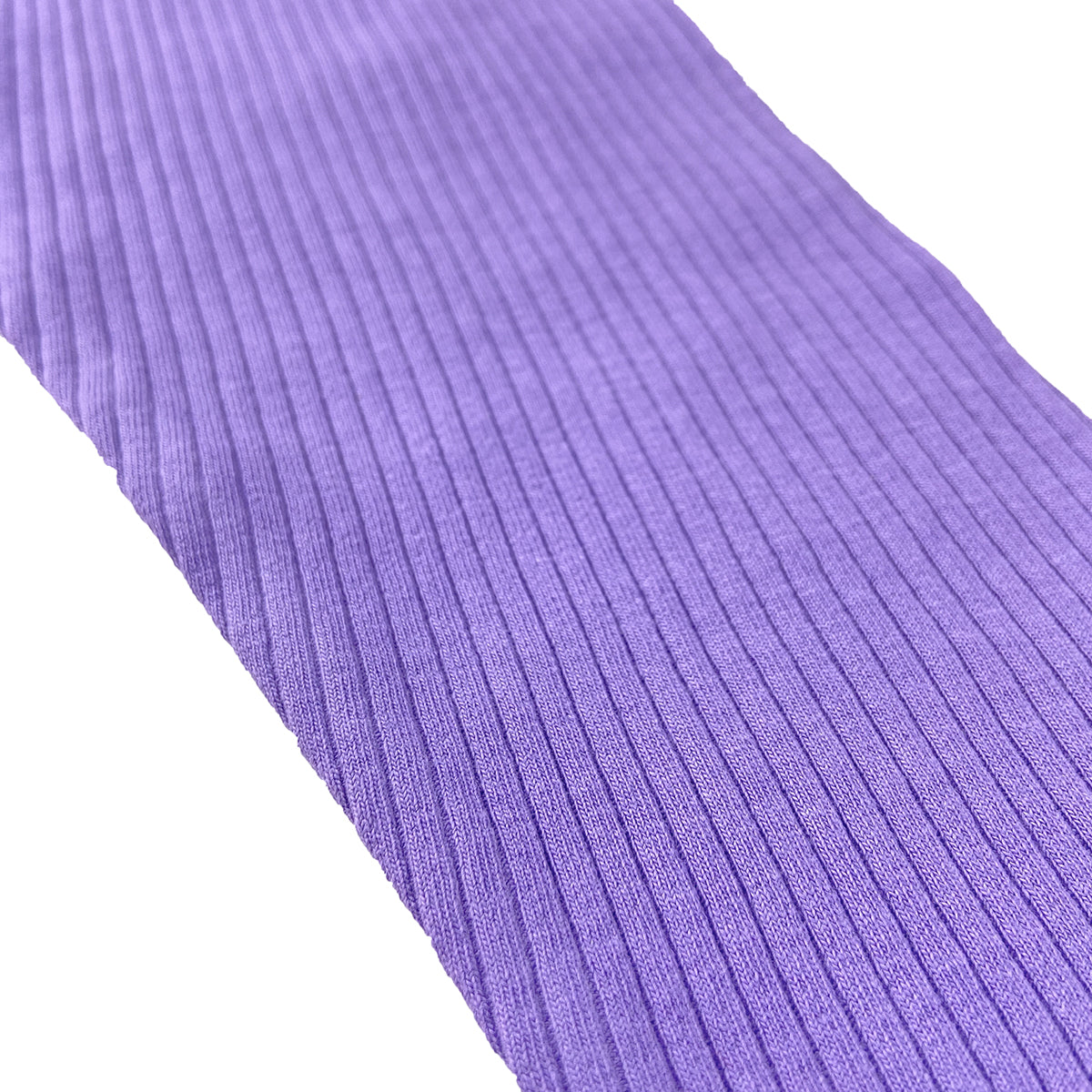 Girls Ribbed Purple Cotton Full Length Leggings