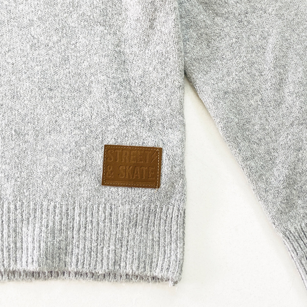 Boys Heather Knit Quarter Zip Winter Pullover Sweater