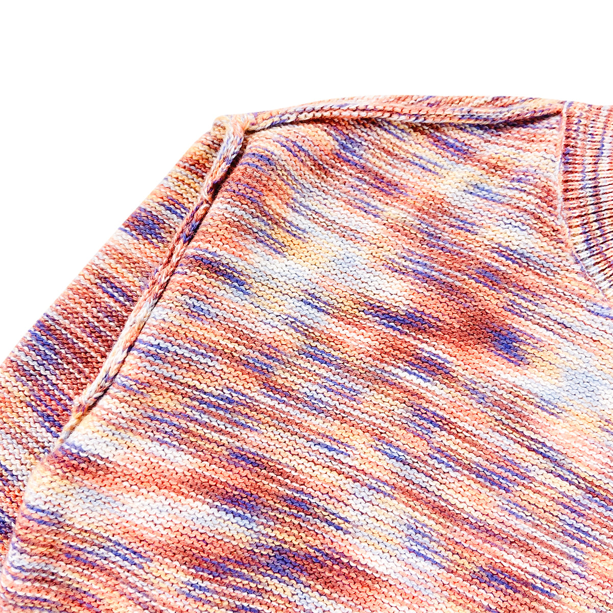 Kids Multicolor Space-Dye Knitted Long Sleeve Sweatshirt