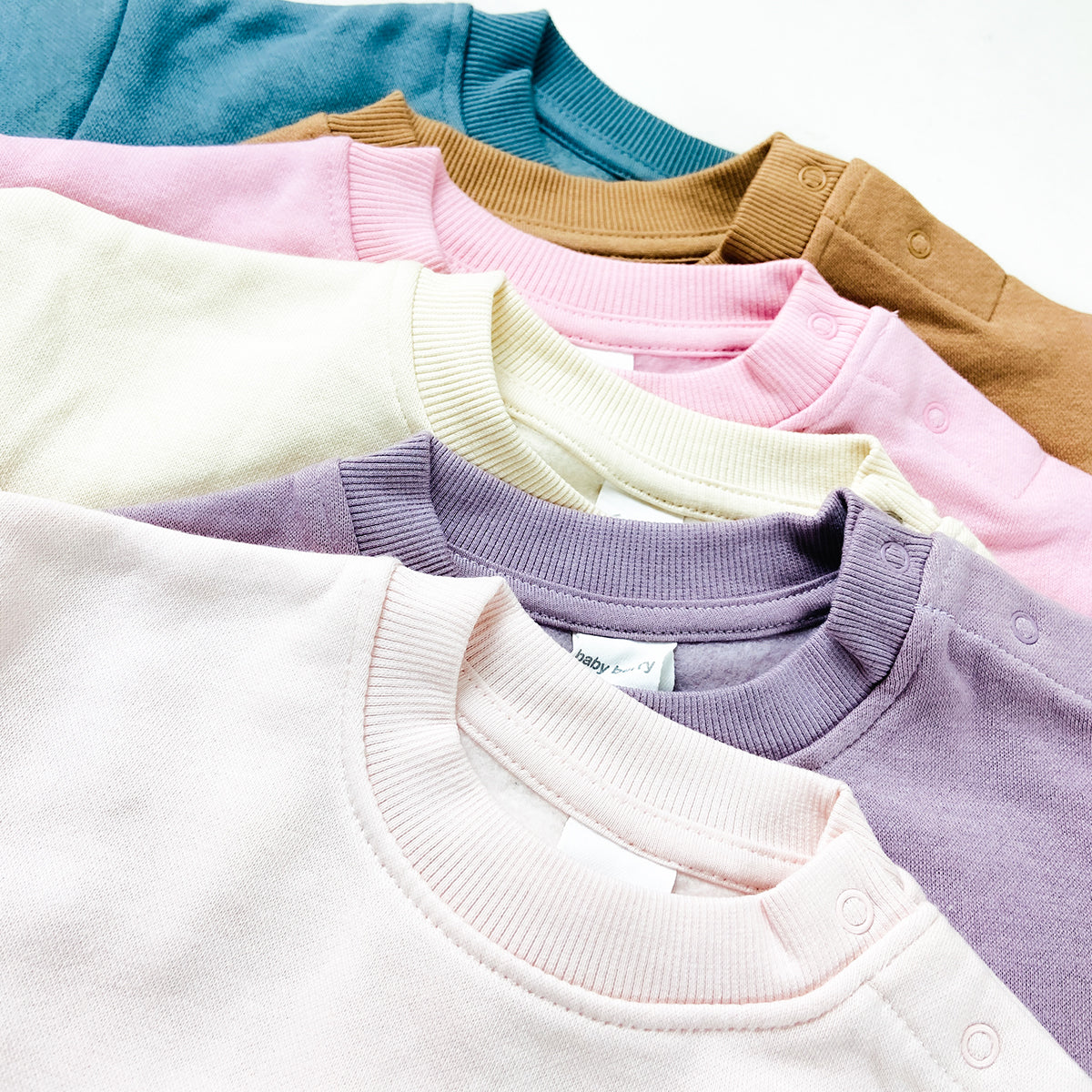 Baby Premium Soft Cotton Fleece Pullover Button Shoulder Sweatshirt