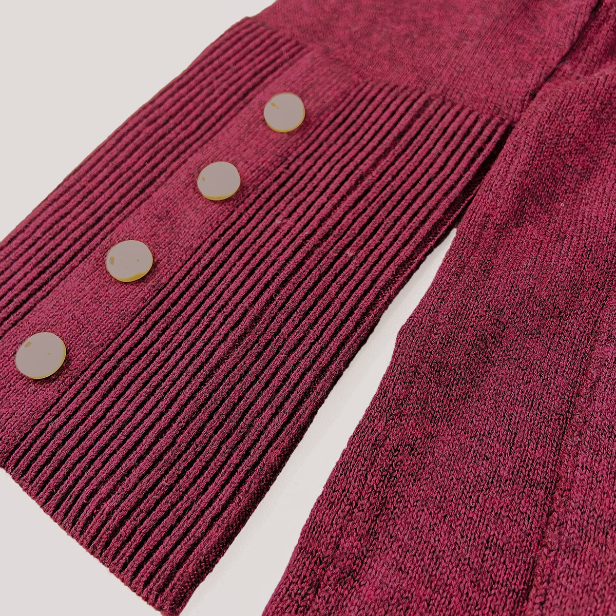 Womens Premium Knit Button-Sleeve Long Open Front Cardigan