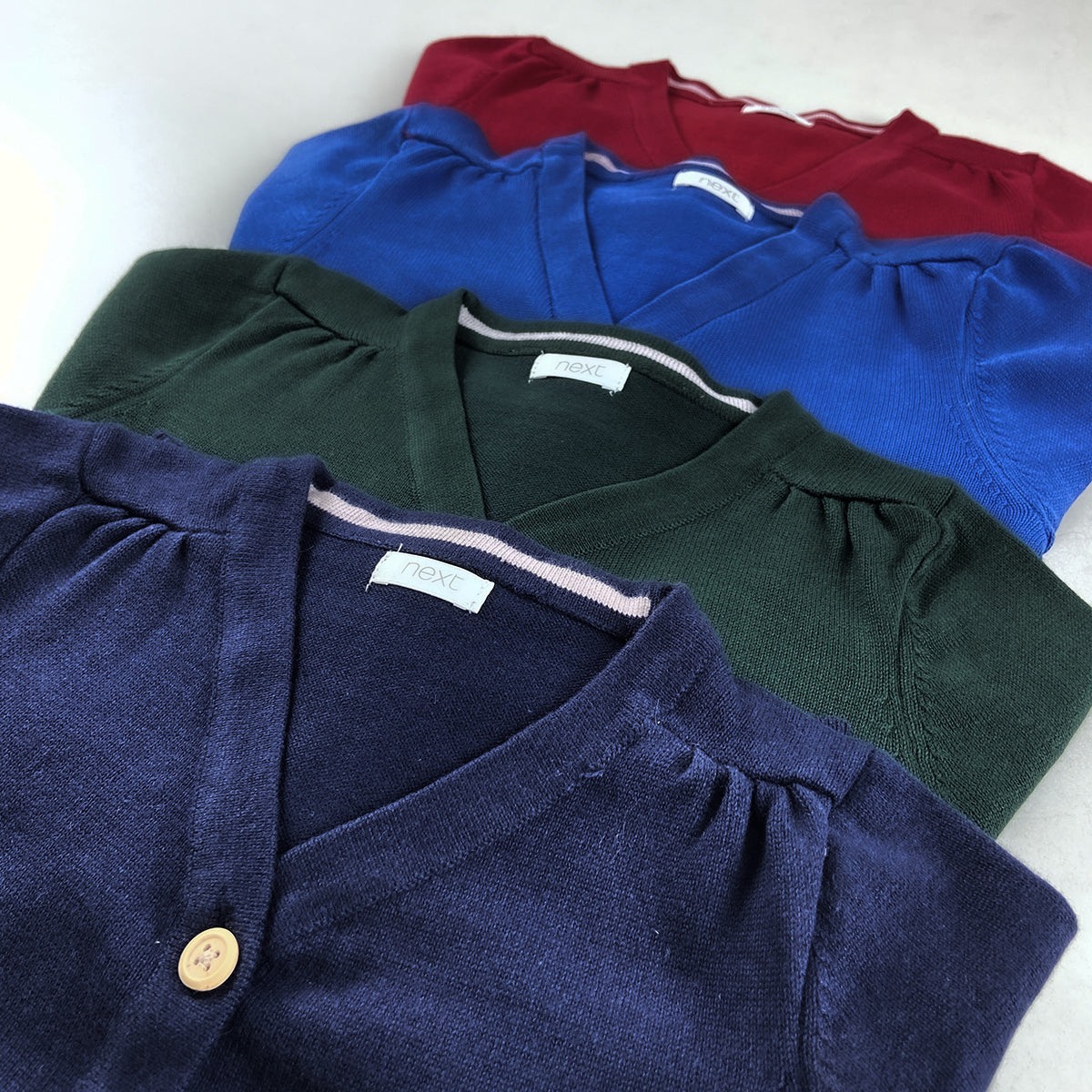 Girls Cotton Knitted Cardigan Sweater With Pocket