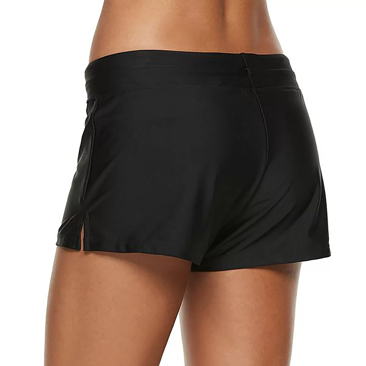 Womens Mid-Rise Swim Shorts with Inner Brief