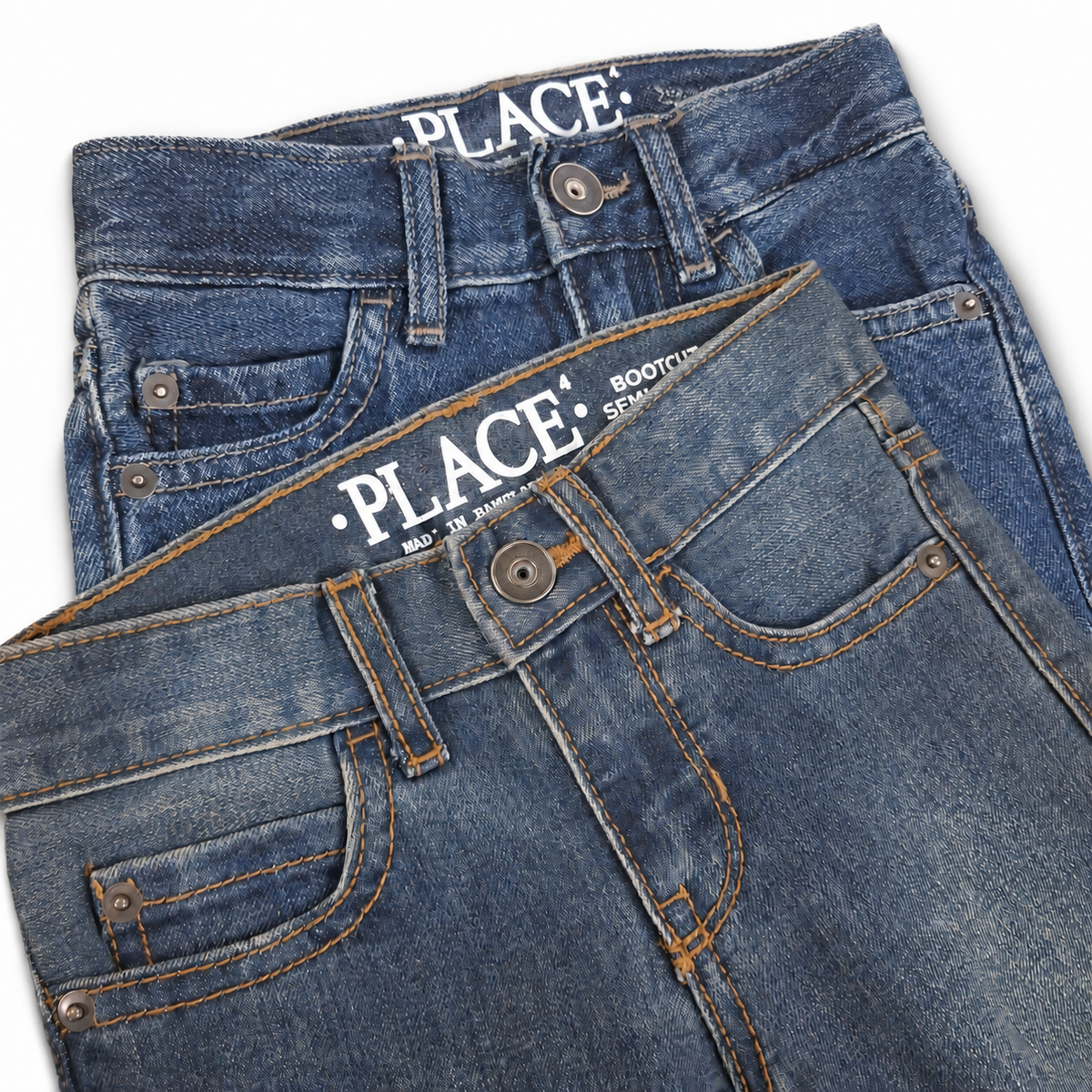 Boys Blue Denim Bootcut Jeans with Pockets | 4–14 Years