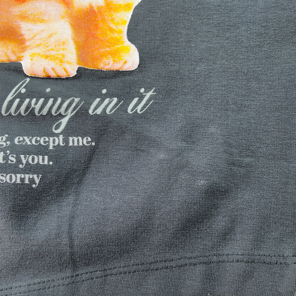 Girls Soft Cotton Cute Cat Graphic Print Crop Top