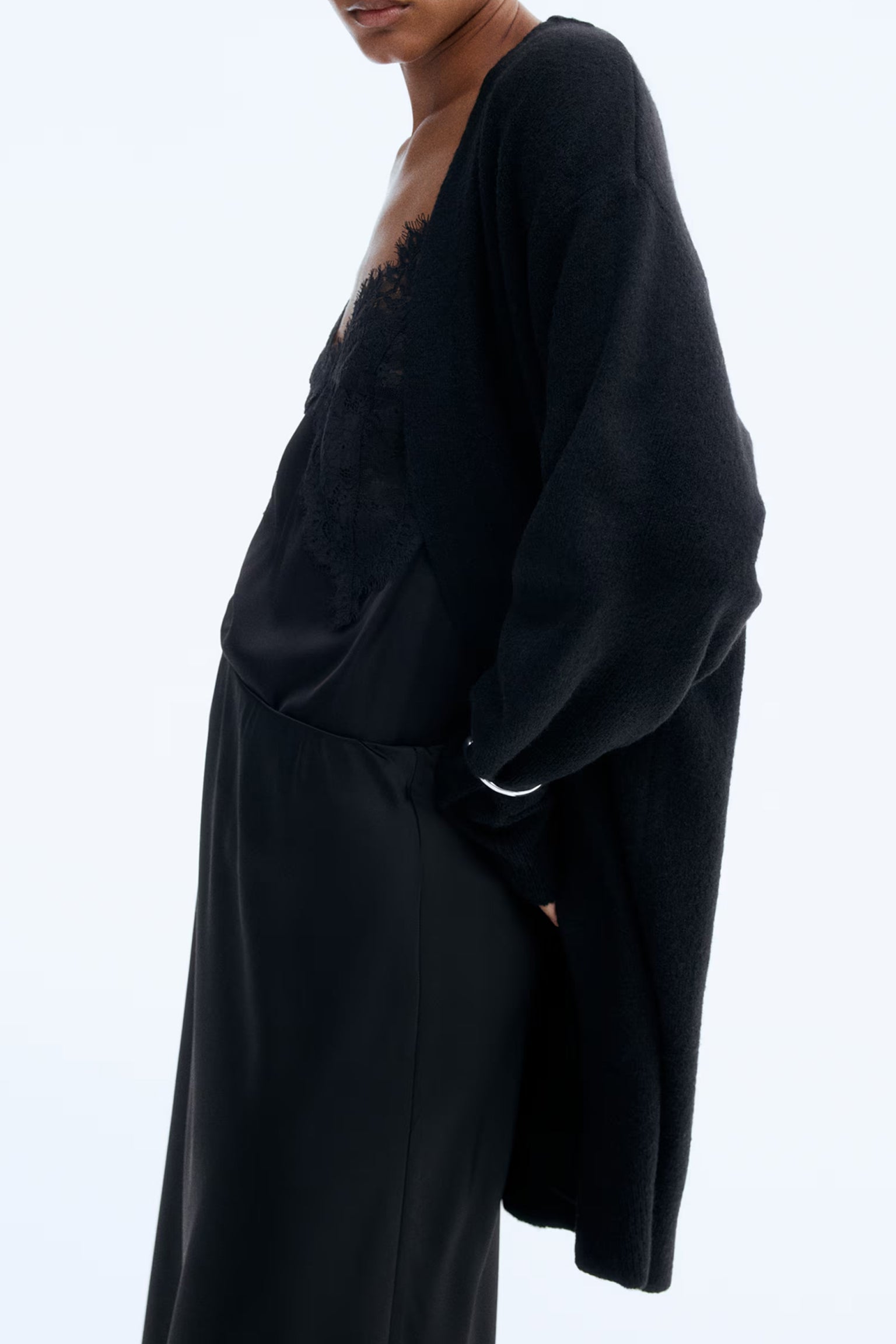 Womens Soft Wool Blend Long Knit Cardigan