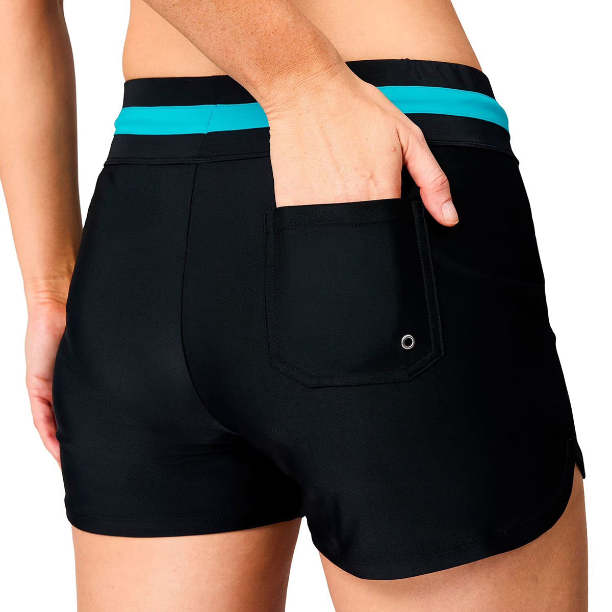 Womens Quick-Dry Swim Shorts with Built-In Brief