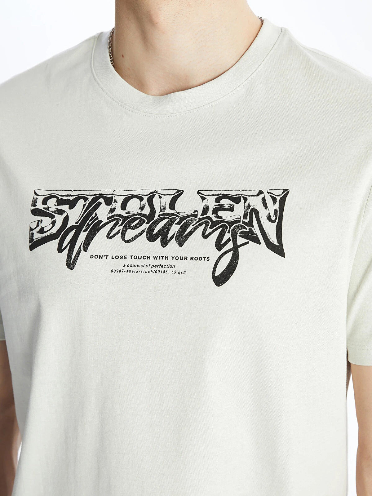 Mens Printed Crew Neck Cotton Jersey Casual T-Shirt